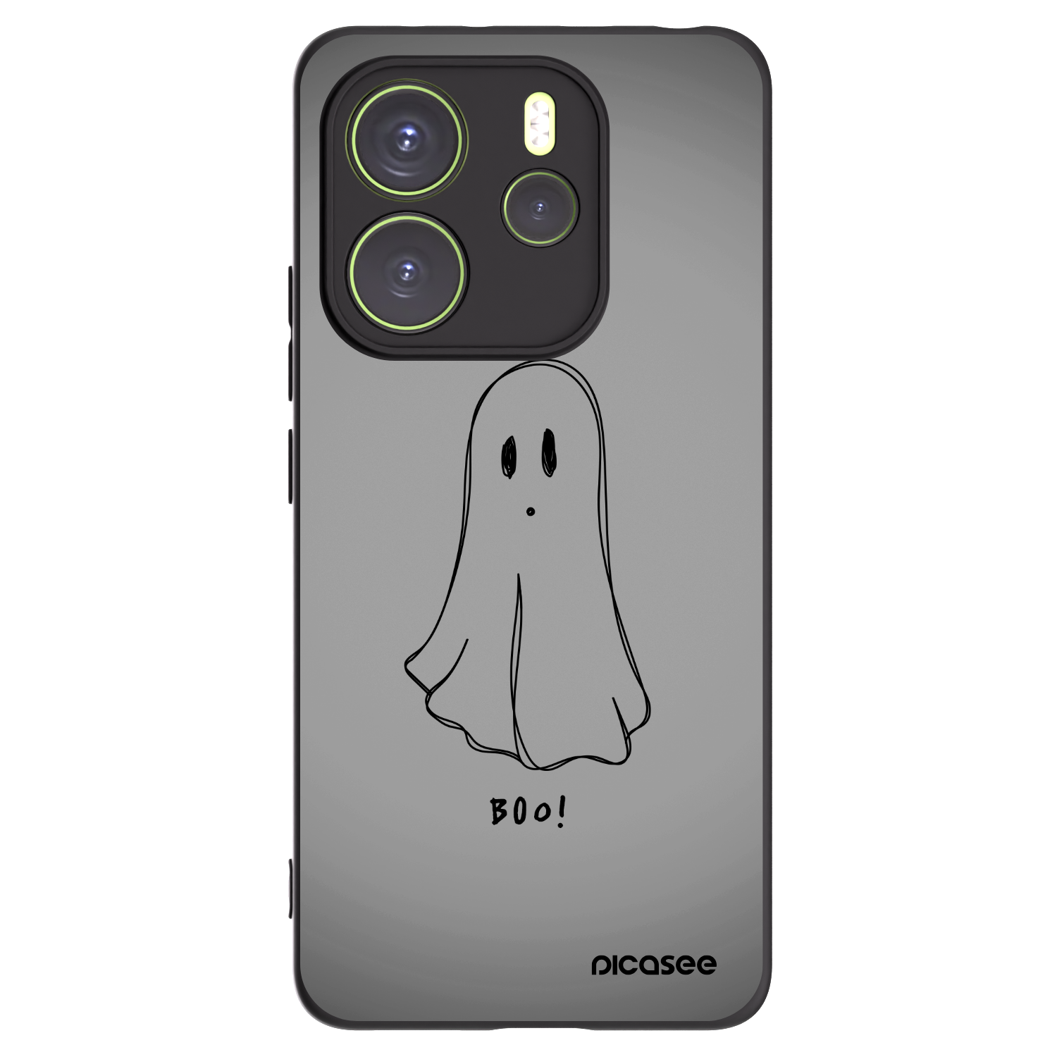 Picasee Μαύρη θήκη σιλικόνης για Xiaomi Redmi Note 14 4G - Ghost