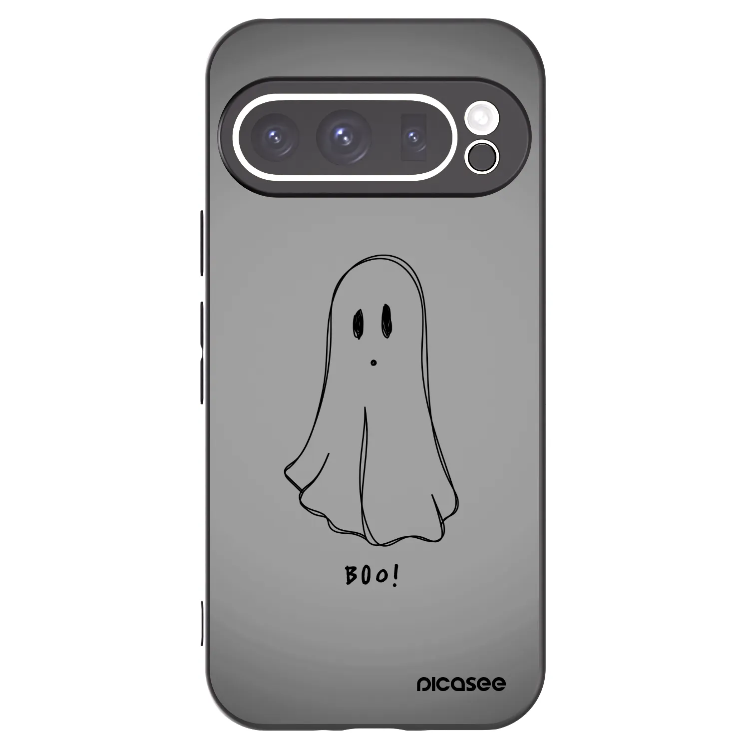 Picasee Μαύρη θήκη σιλικόνης για Google Pixel 9 Pro - Ghost