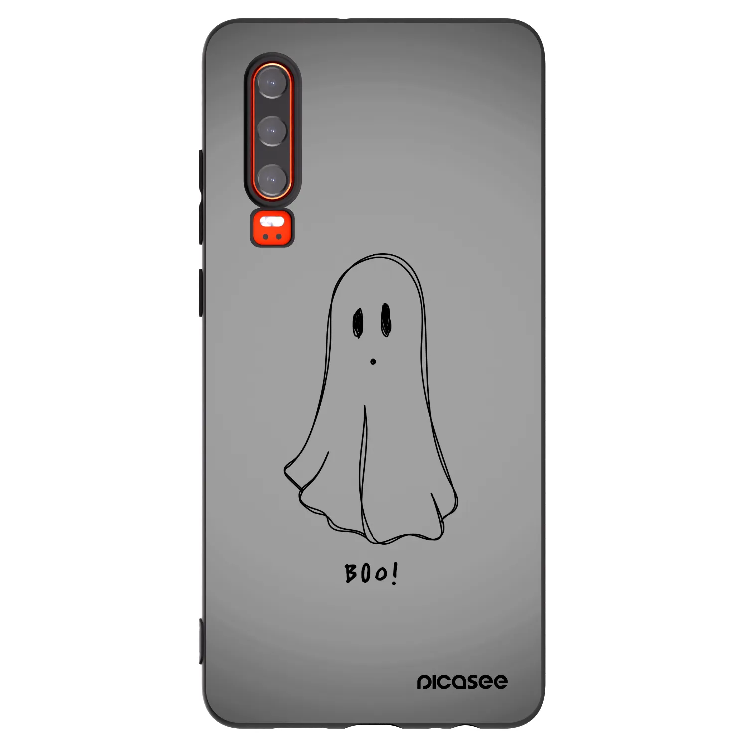 Picasee Μαύρη θήκη σιλικόνης για Huawei P30 - Ghost