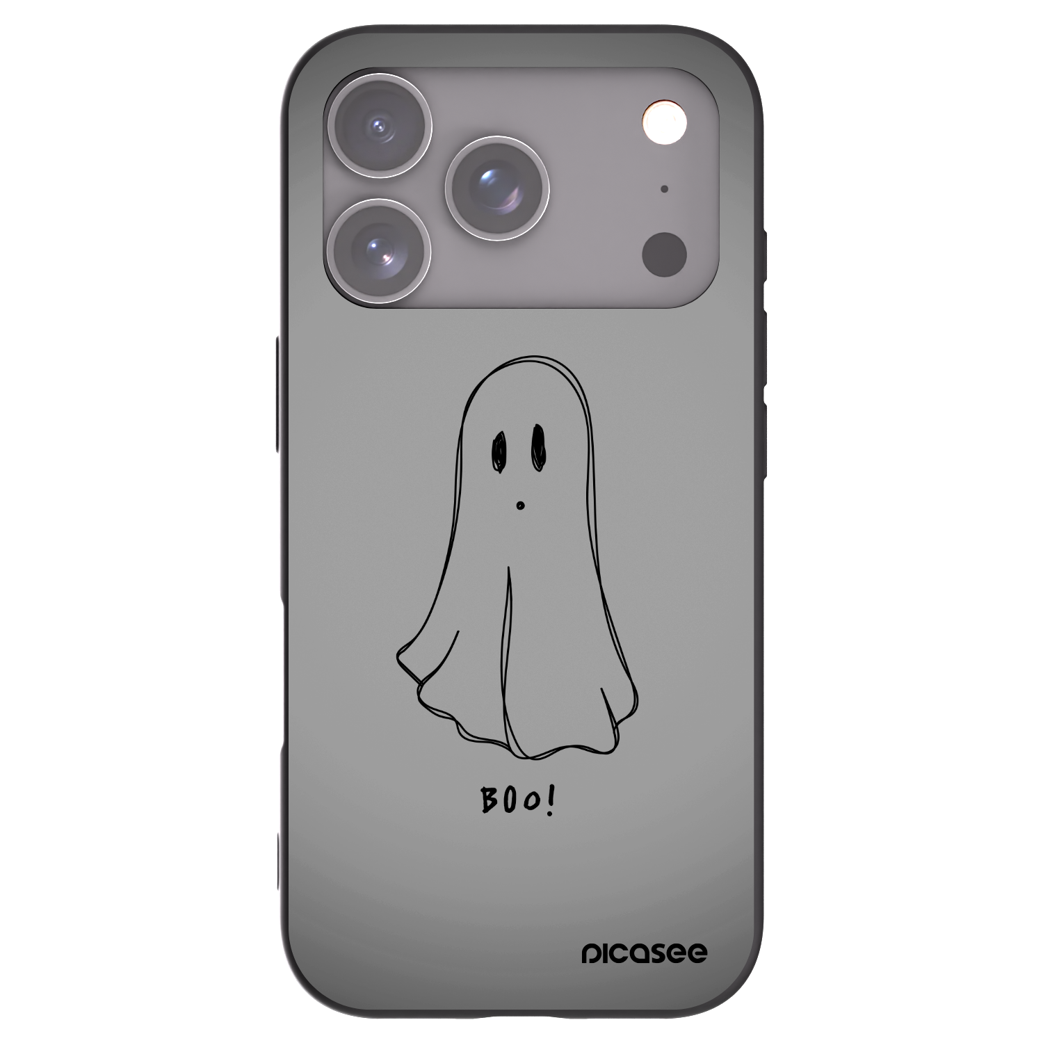 Picasee Μαύρη θήκη σιλικόνης για Apple iPhone 17 Pro - Ghost