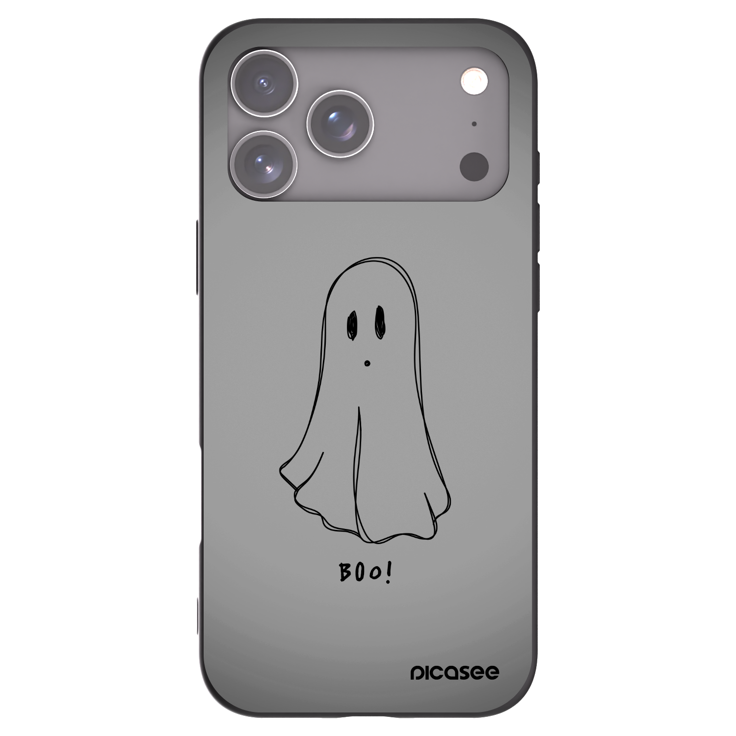 Picasee Μαύρη θήκη σιλικόνης για Apple iPhone 17 Pro Max - Ghost