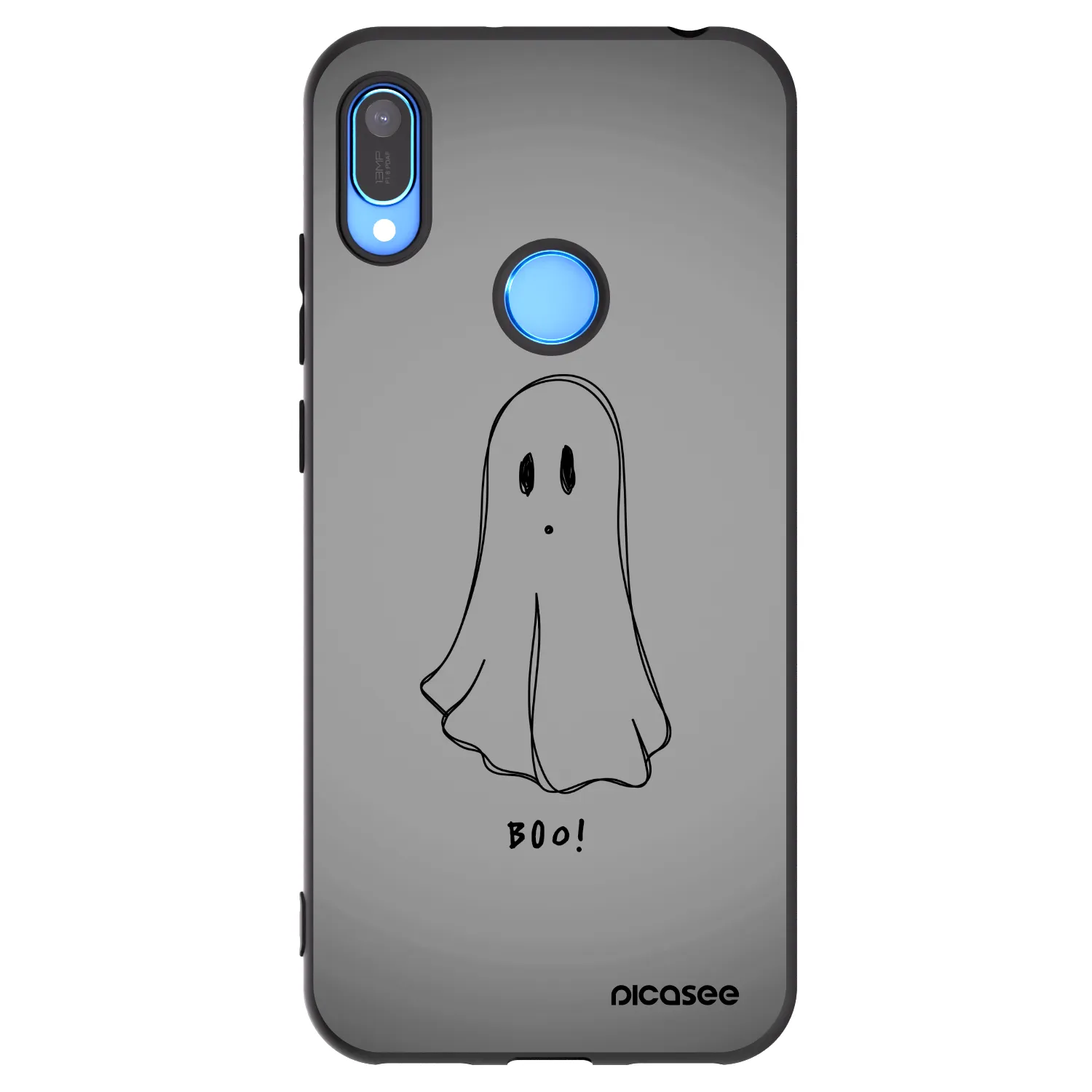 Picasee Μαύρη θήκη σιλικόνης για Huawei Y6 2019 - Ghost