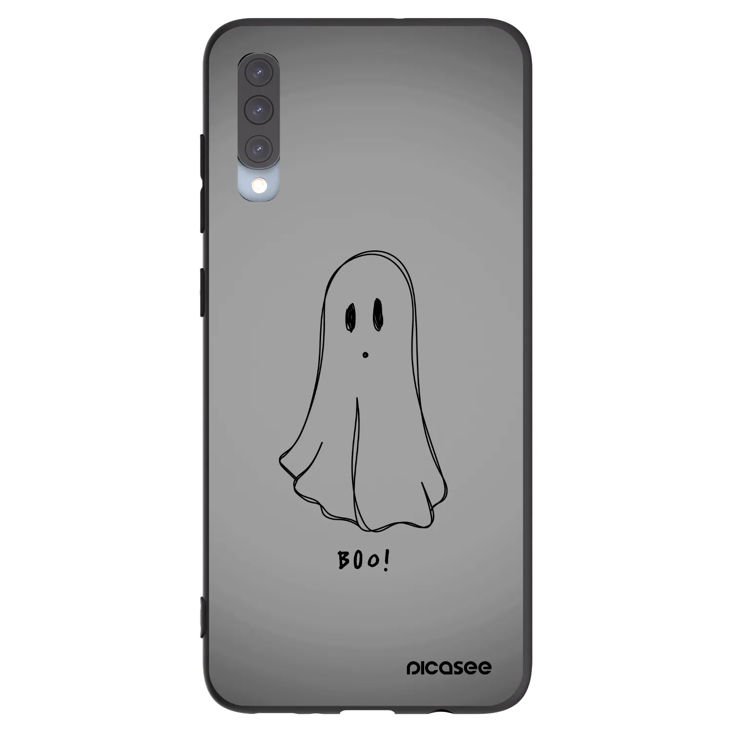 Picasee Μαύρη θήκη σιλικόνης για Samsung Galaxy A70 A705F - Ghost