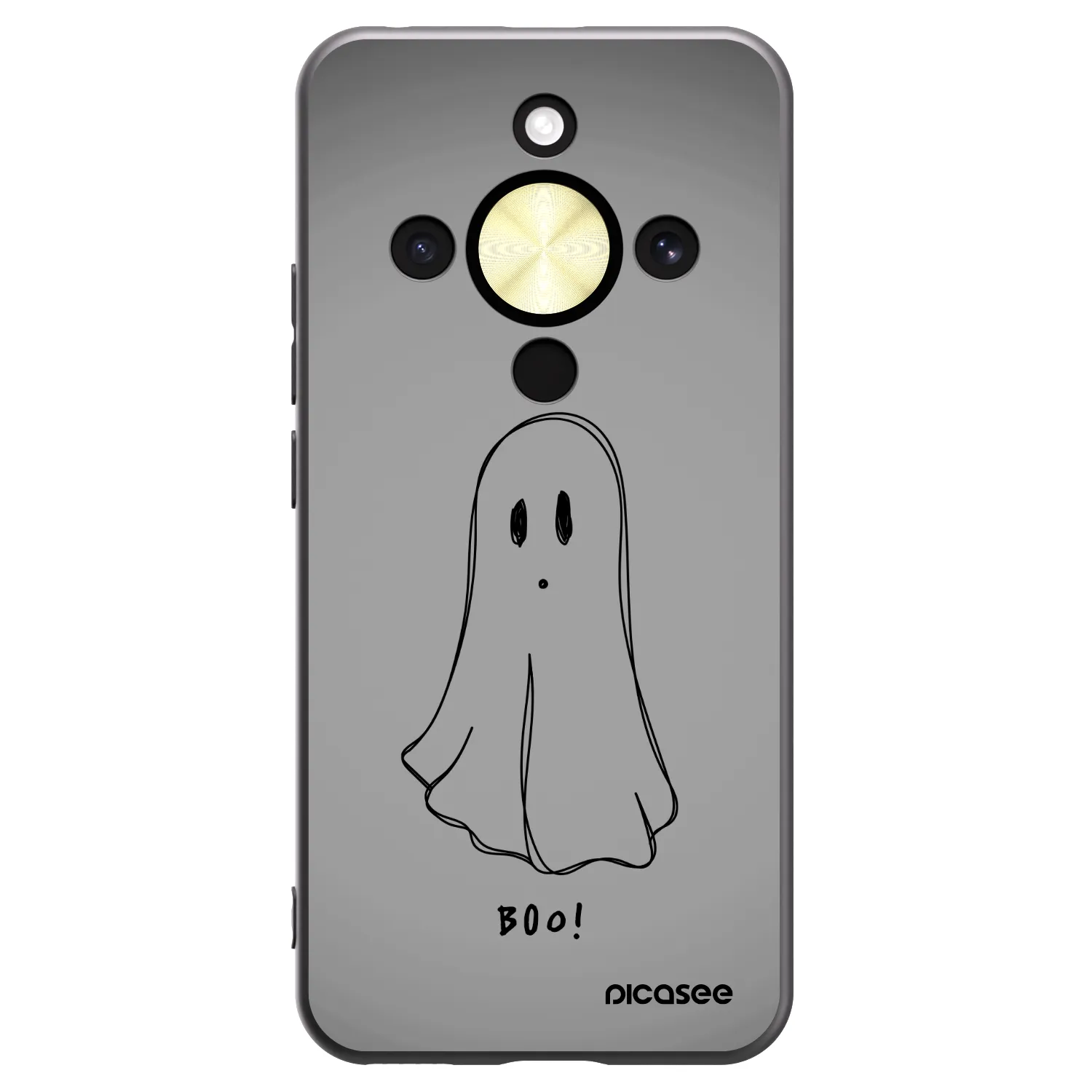 Picasee Μαύρη θήκη σιλικόνης για Honor Magic8 Lite 5G - Ghost