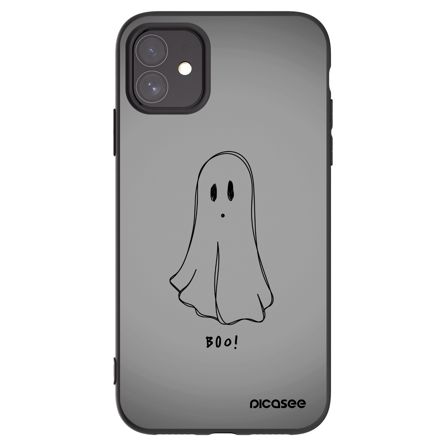 Picasee Μαύρη θήκη σιλικόνης για Apple iPhone 11 - Ghost