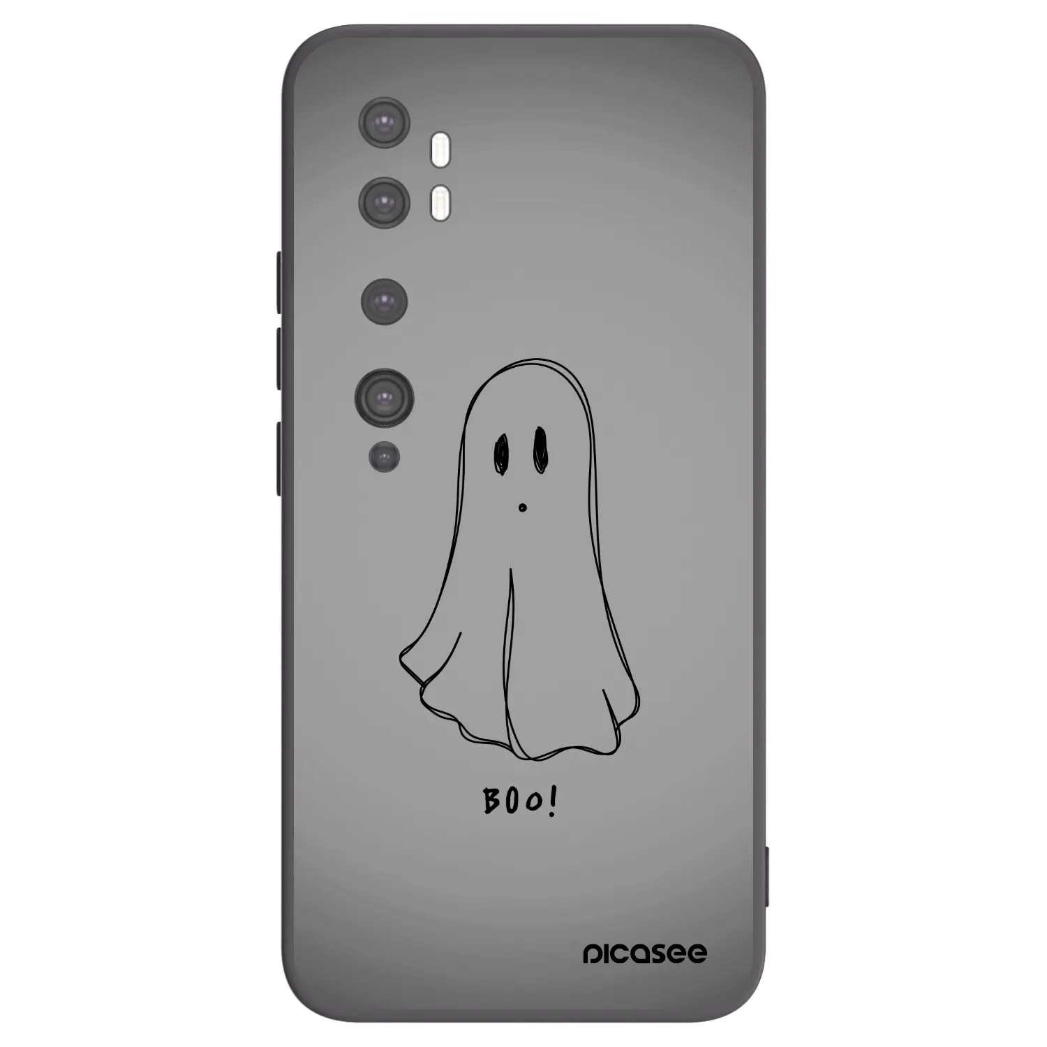 Picasee Μαύρη θήκη σιλικόνης για Xiaomi Mi Note 10 (Pro) - Ghost
