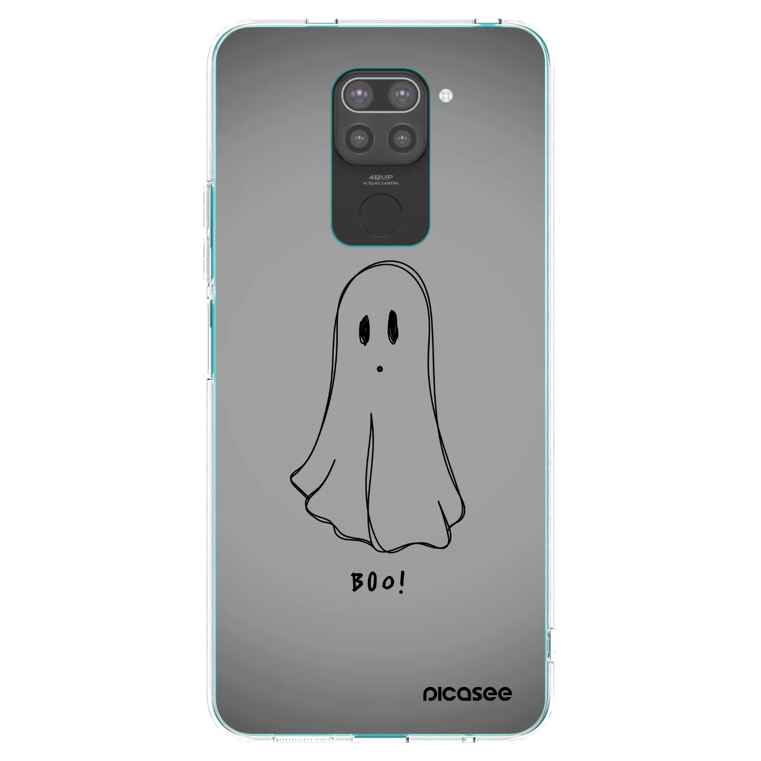 Picasee Μαύρη θήκη σιλικόνης για Xiaomi Redmi Note 9 - Ghost