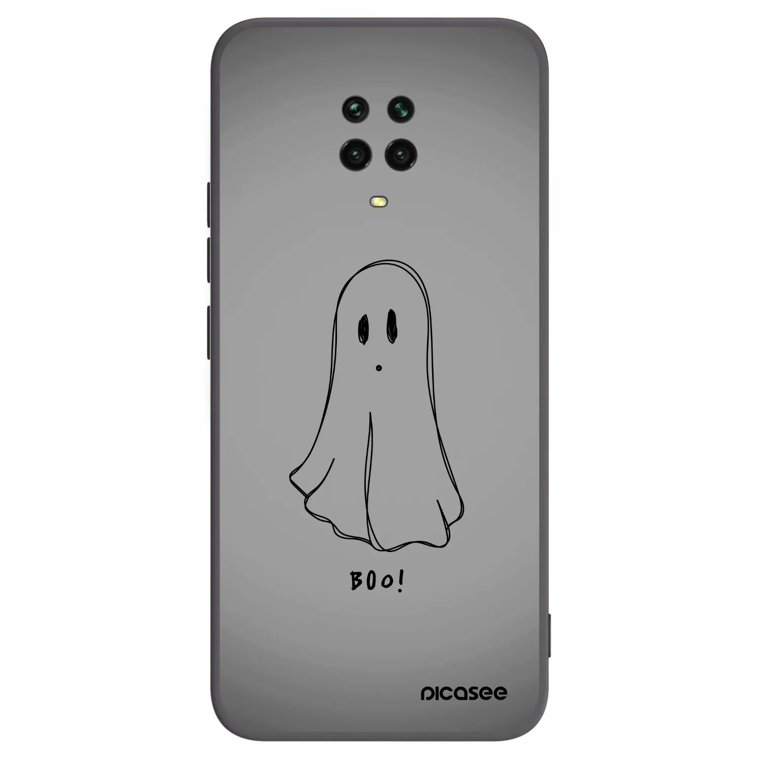 Picasee Μαύρη θήκη σιλικόνης για Xiaomi Redmi Note 9S - Ghost