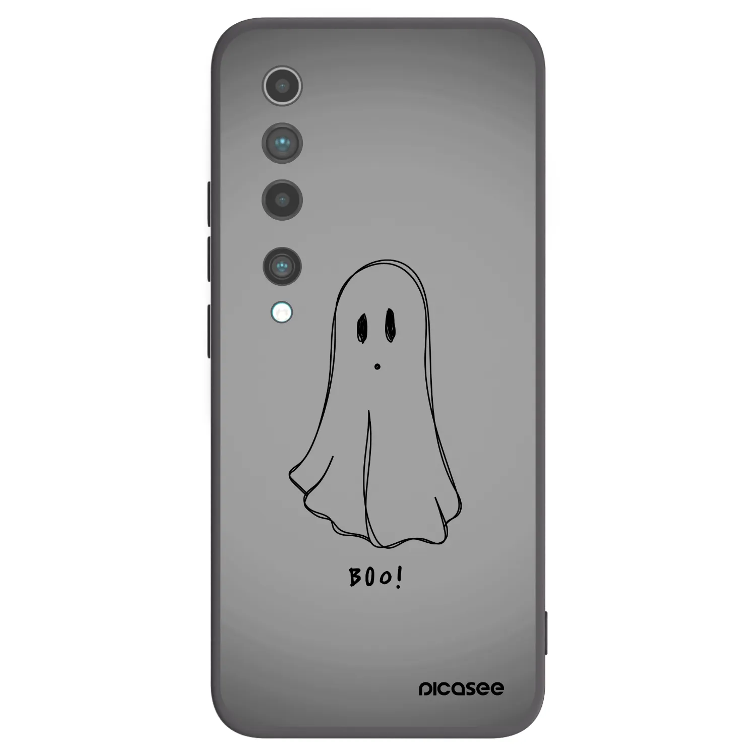 Picasee Μαύρη θήκη σιλικόνης για Xiaomi Mi 10 - Ghost