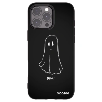 Picasee Μαύρη θήκη σιλικόνης για Apple iPhone 16 Pro Max - Ghost 2