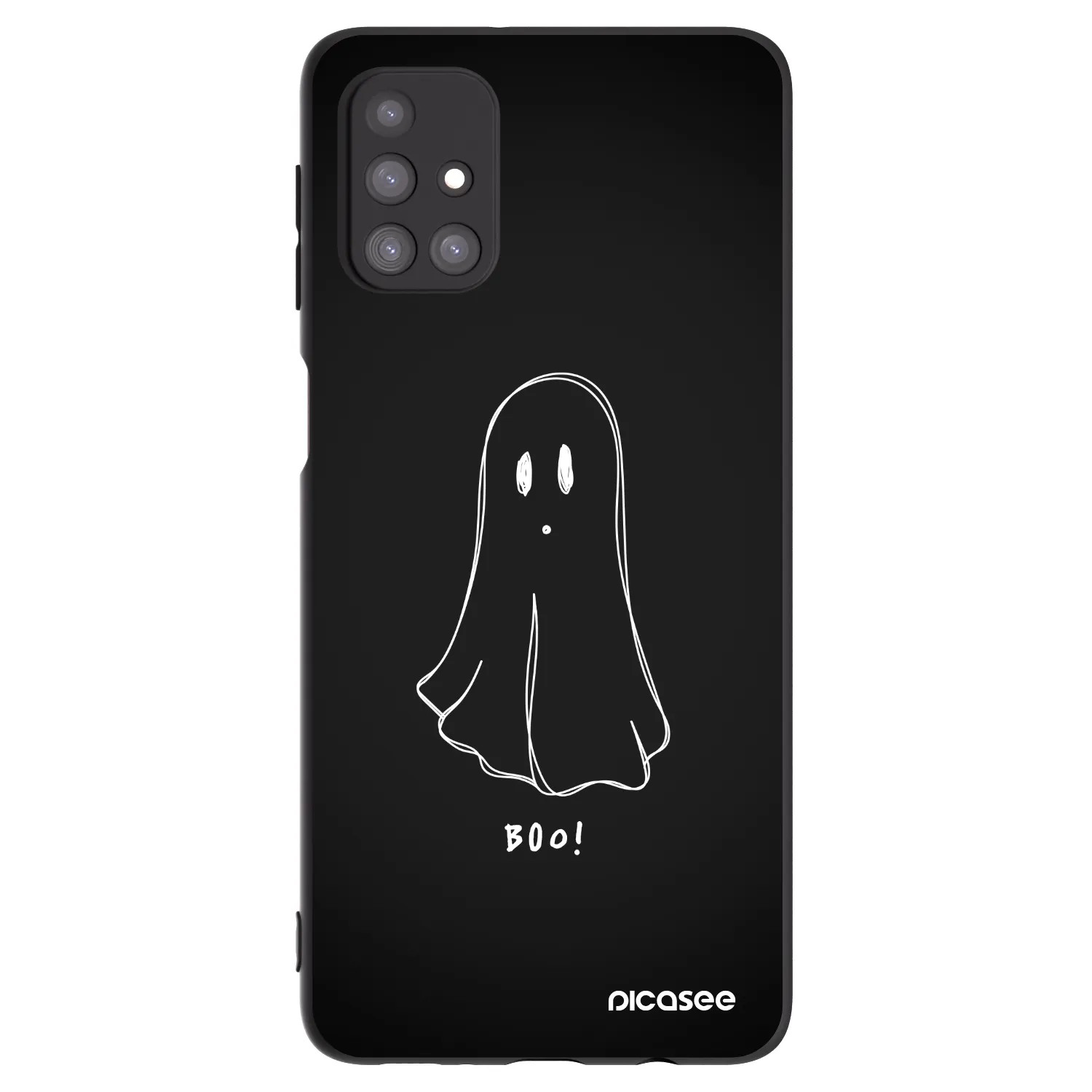 Picasee Μαύρη θήκη σιλικόνης για Samsung Galaxy M31s - Ghost 2