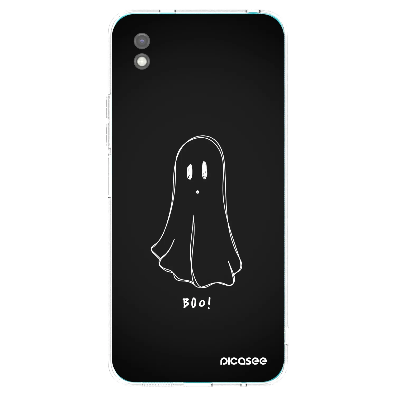 Picasee Μαύρη θήκη σιλικόνης για Xiaomi Redmi 9A - Ghost 2