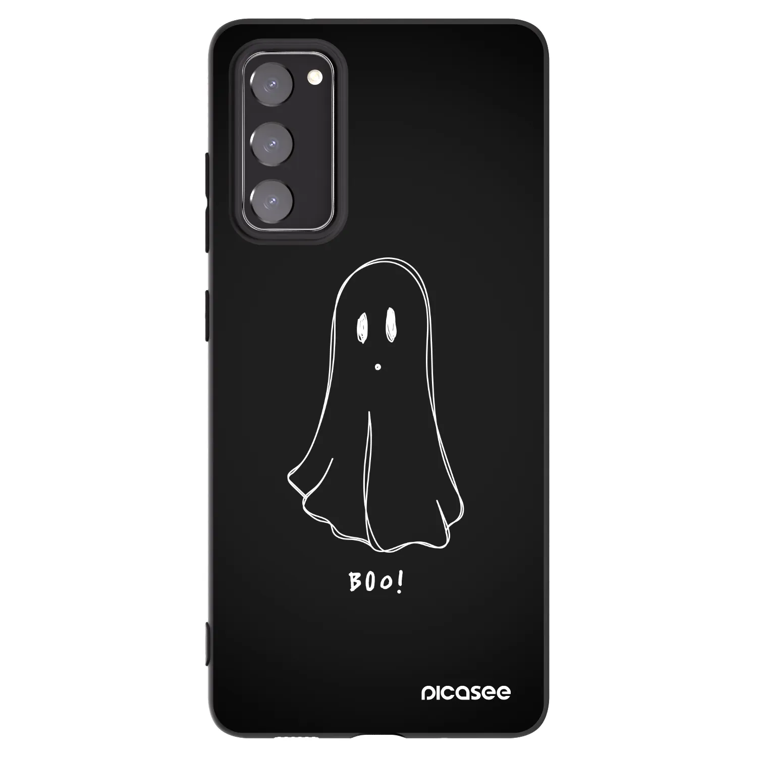 Picasee Μαύρη θήκη σιλικόνης για Samsung Galaxy S20 FE - Ghost 2