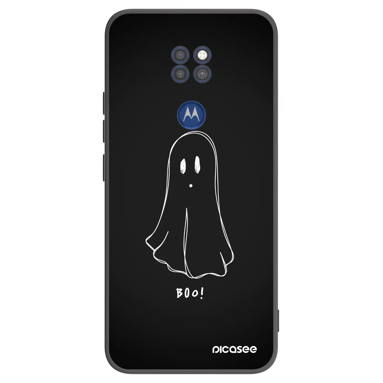 Picasee Μαύρη θήκη σιλικόνης για Motorola Moto G9 Play - Ghost 2