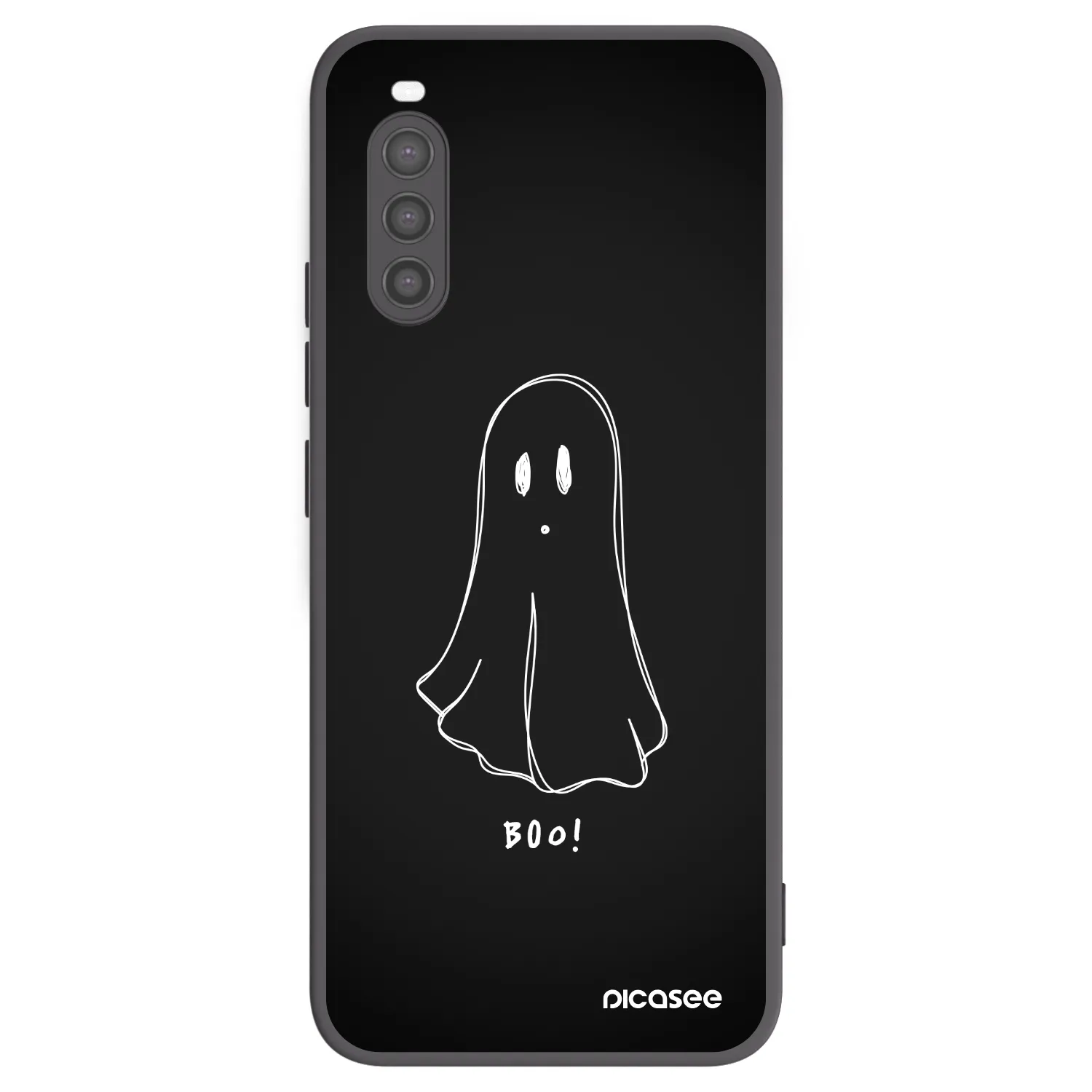 Picasee Μαύρη θήκη σιλικόνης για Sony Xperia 10 II - Ghost 2
