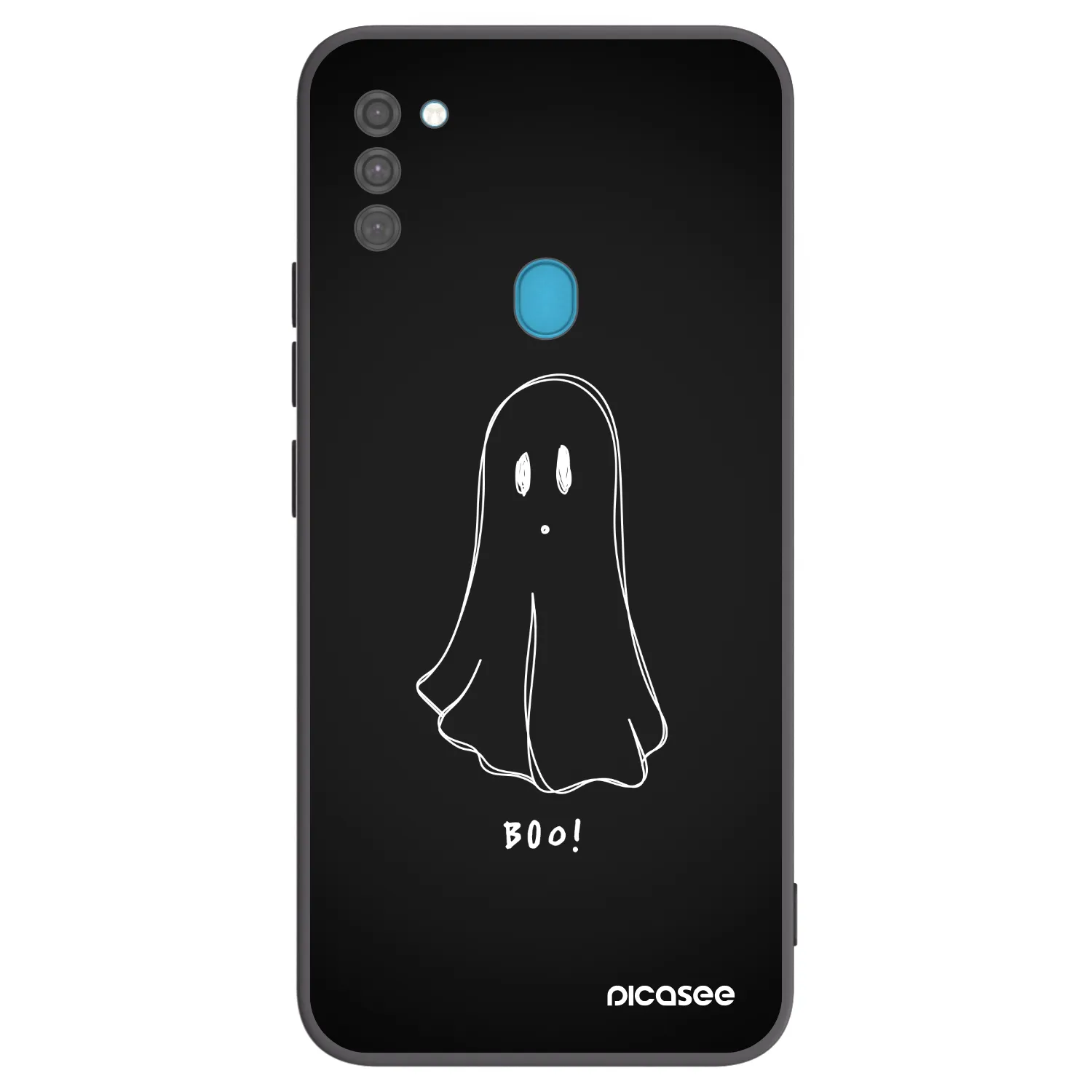 Picasee Μαύρη θήκη σιλικόνης για Samsung Galaxy M11 - Ghost 2
