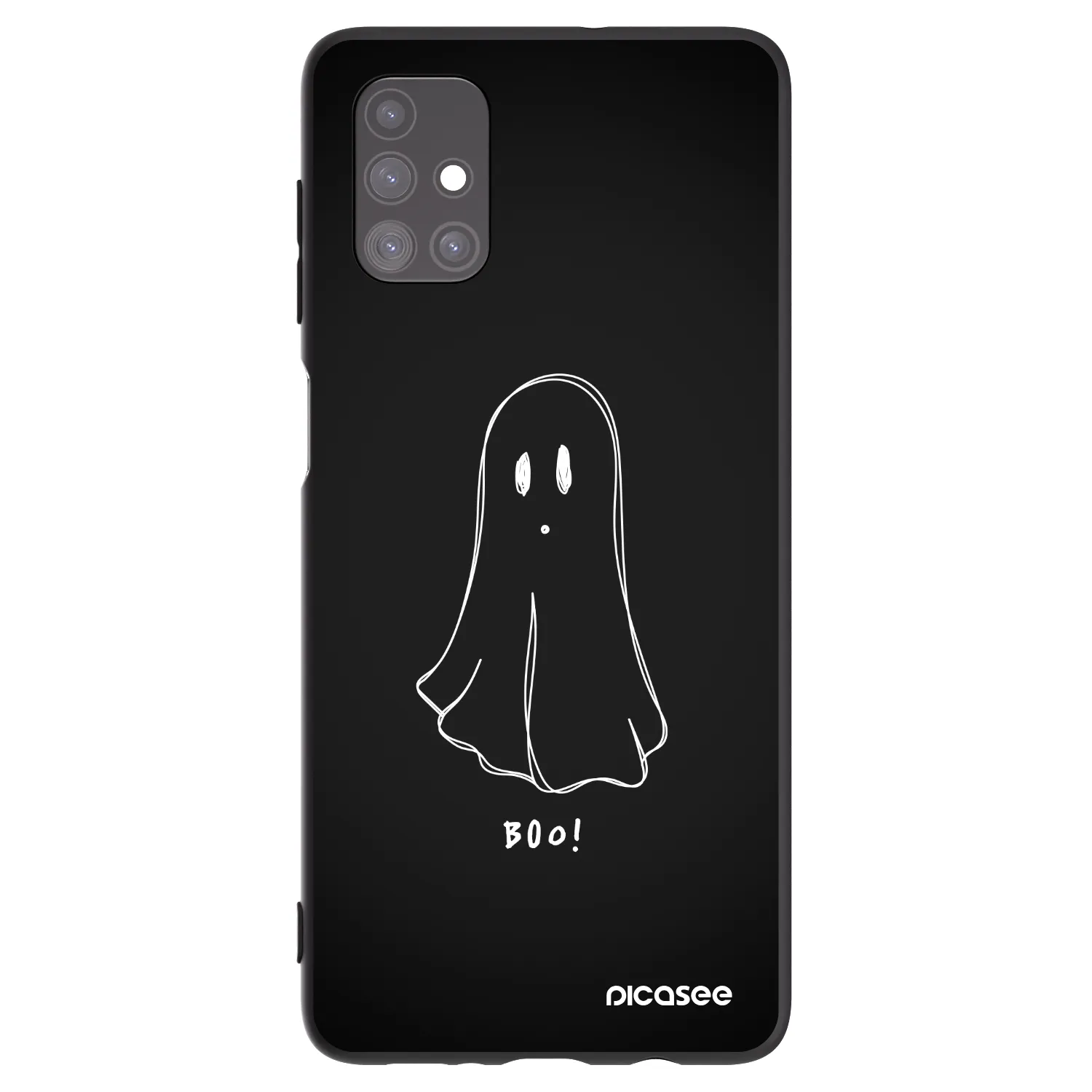 Picasee Μαύρη θήκη σιλικόνης για Samsung Galaxy M51 M515F - Ghost 2