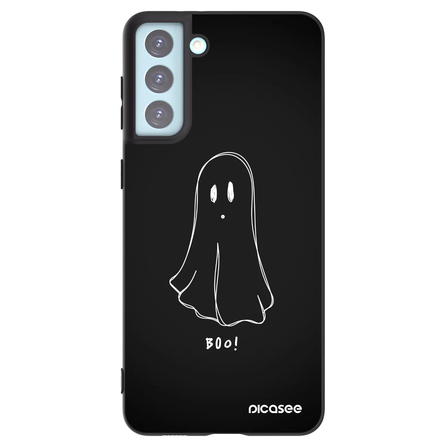 Picasee Μαύρη θήκη σιλικόνης για Samsung Galaxy S21+ 5G G996F - Ghost 2