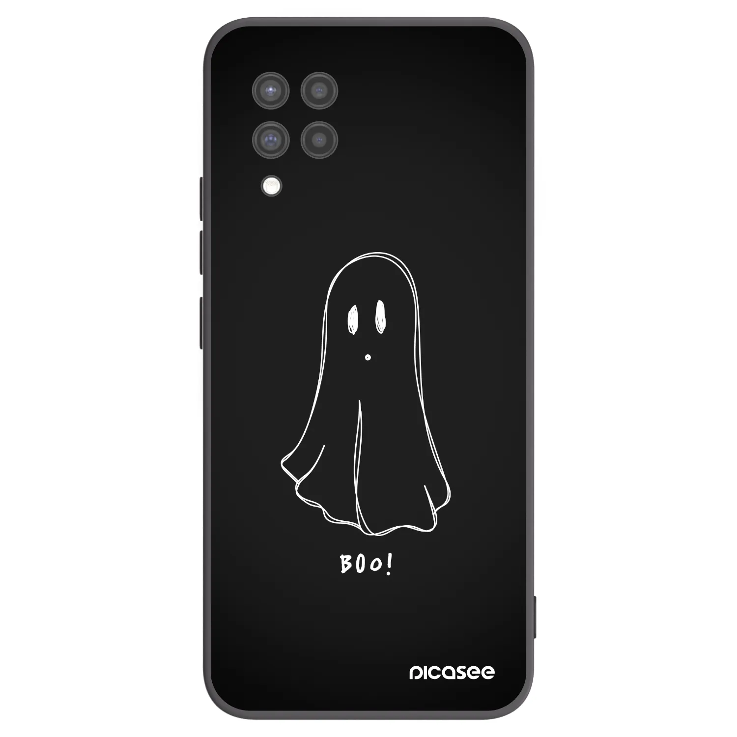 Picasee Μαύρη θήκη σιλικόνης για Samsung Galaxy A42 A426B - Ghost 2