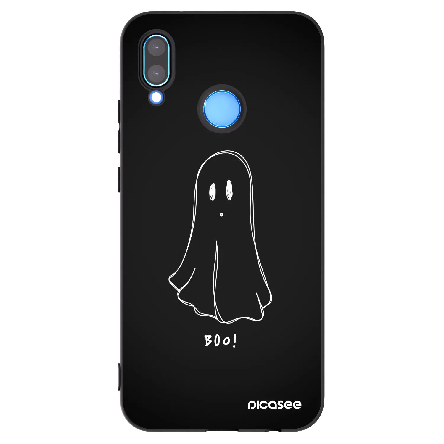 Picasee Μαύρη θήκη σιλικόνης για Huawei P20 Lite - Ghost 2