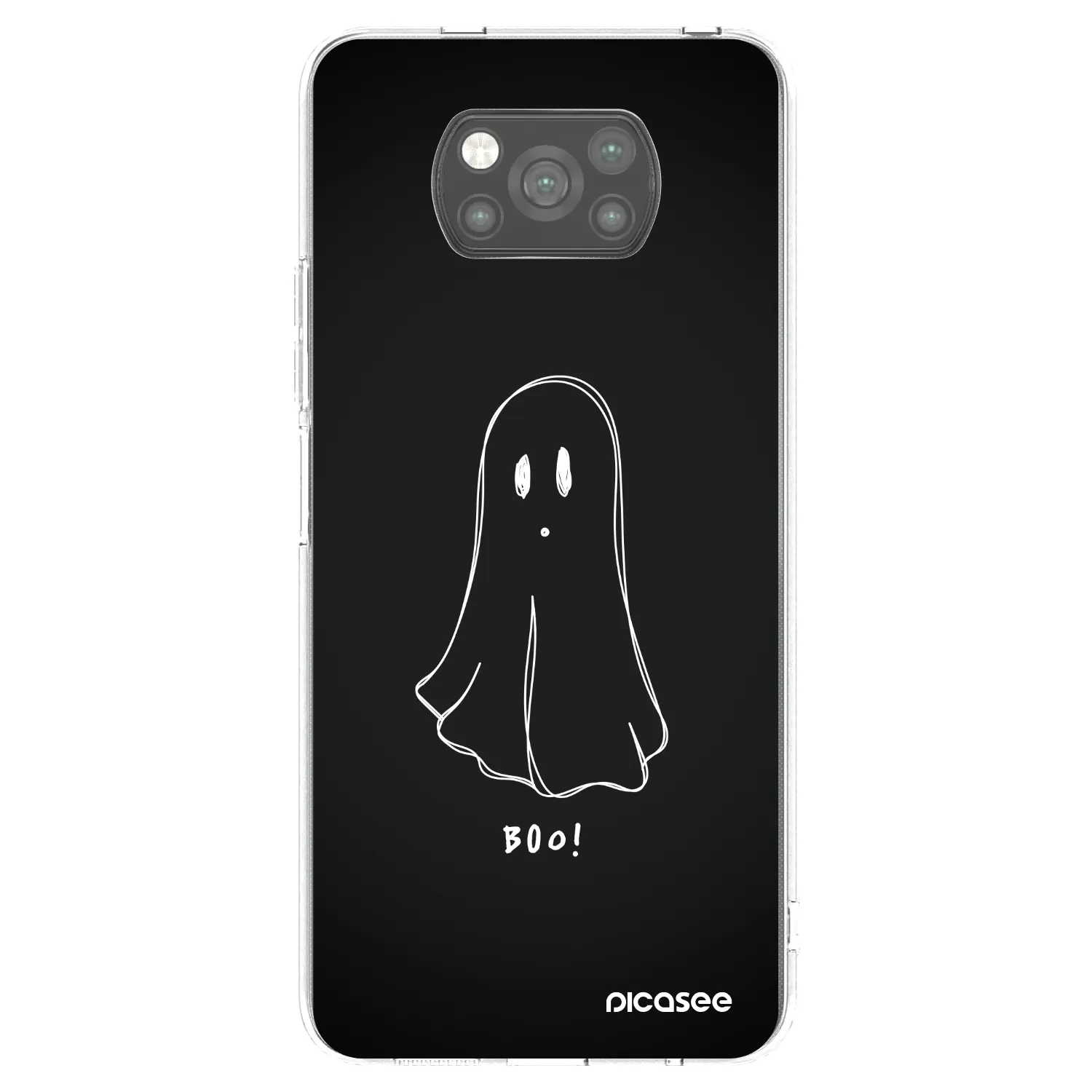 Picasee Μαύρη θήκη σιλικόνης για Xiaomi Poco X3 Pro - Ghost 2