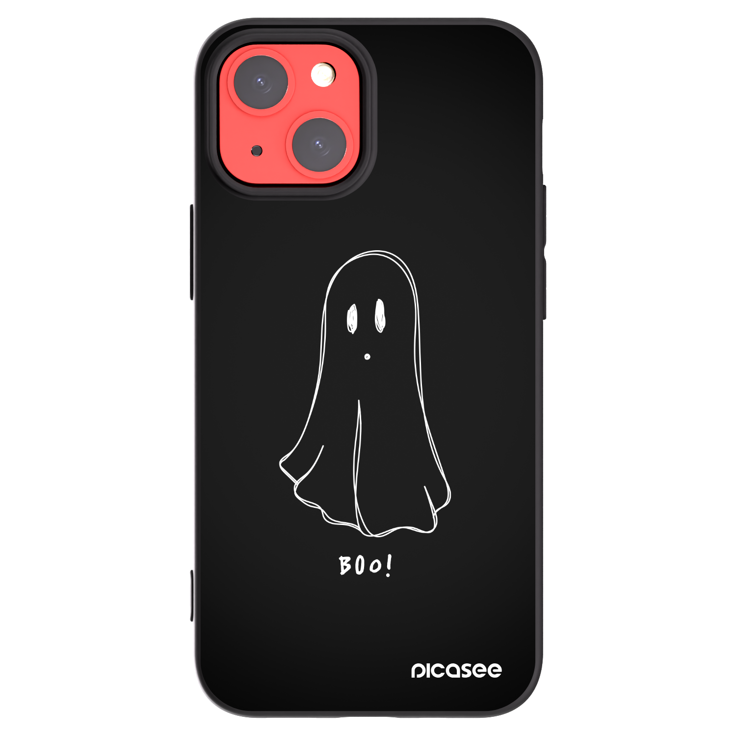 Picasee Μαύρη θήκη σιλικόνης για Apple iPhone 13 mini - Ghost 2