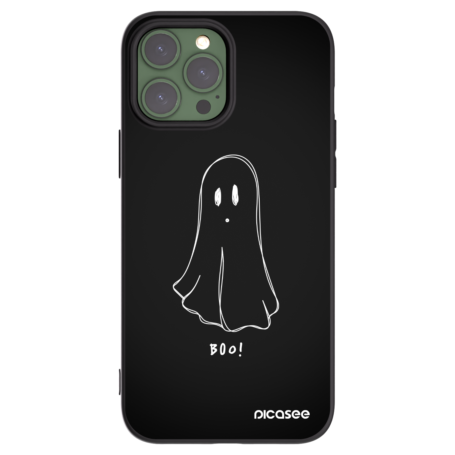 Picasee Μαύρη θήκη σιλικόνης για Apple iPhone 13 Pro Max - Ghost 2