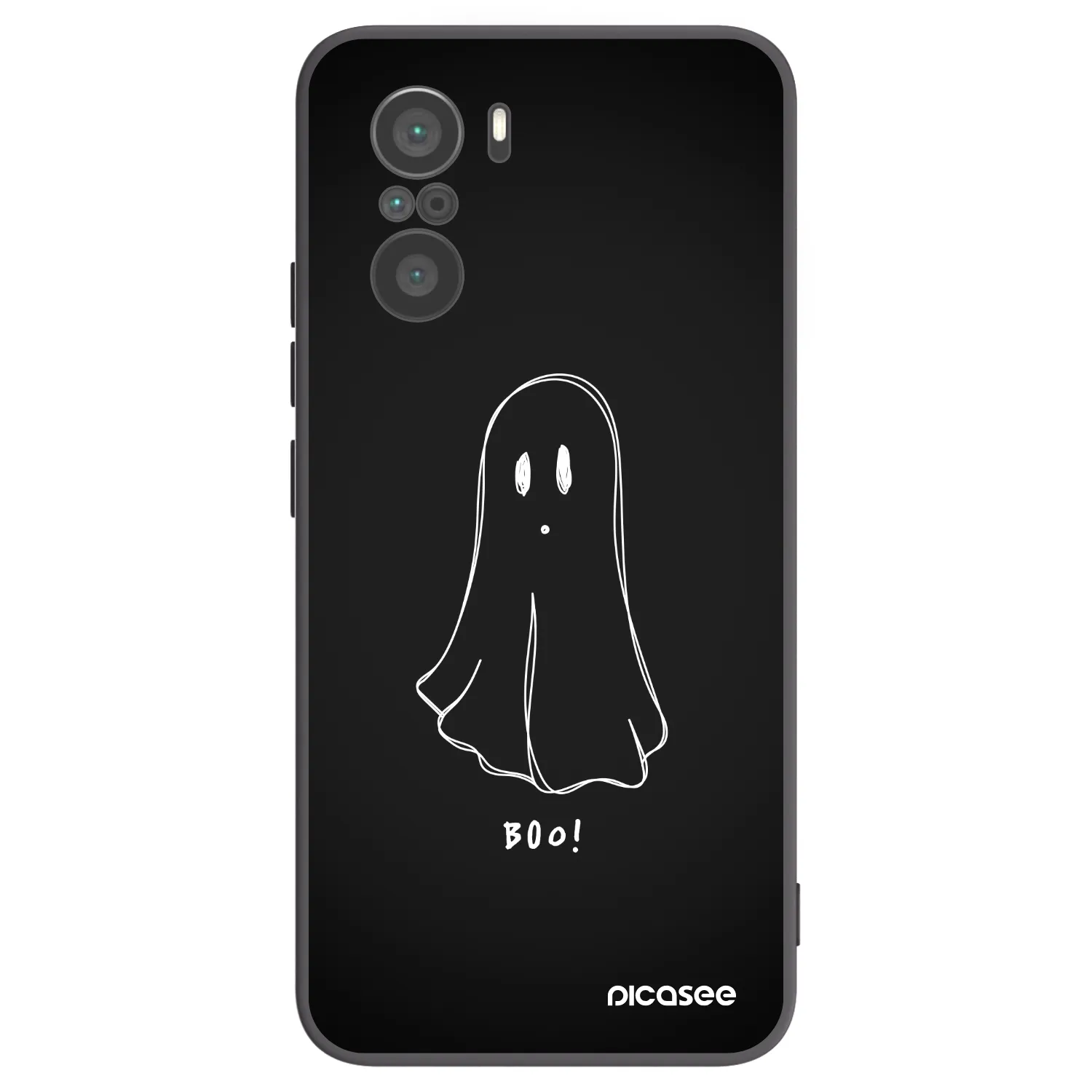 Picasee Μαύρη θήκη σιλικόνης για Xiaomi Poco F3 - Ghost 2