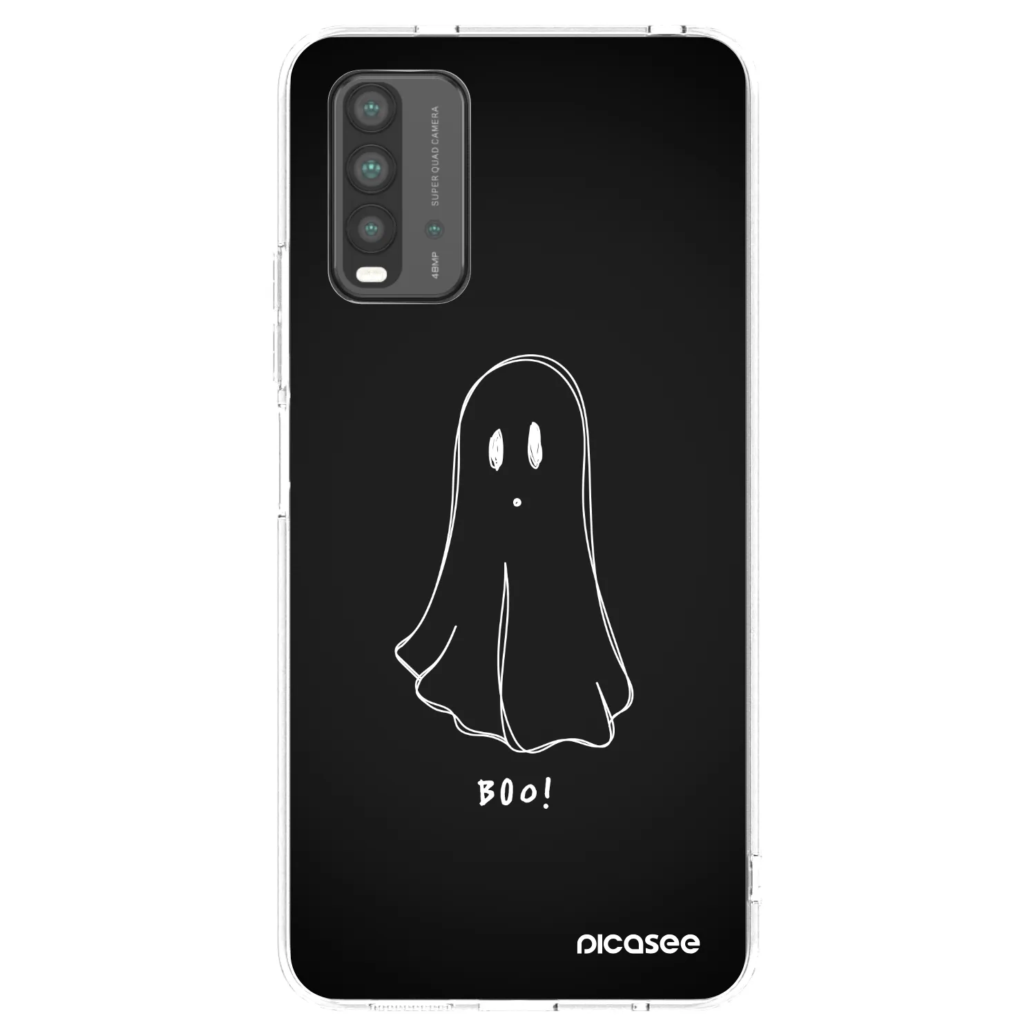 Picasee Μαύρη θήκη σιλικόνης για Xiaomi Redmi 9T - Ghost 2