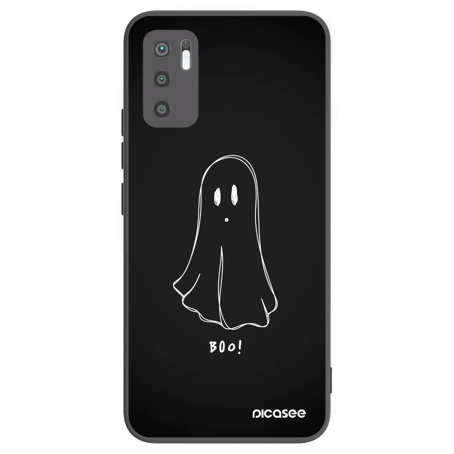 Picasee Μαύρη θήκη σιλικόνης για Xiaomi Redmi Note 10 5G - Ghost 2