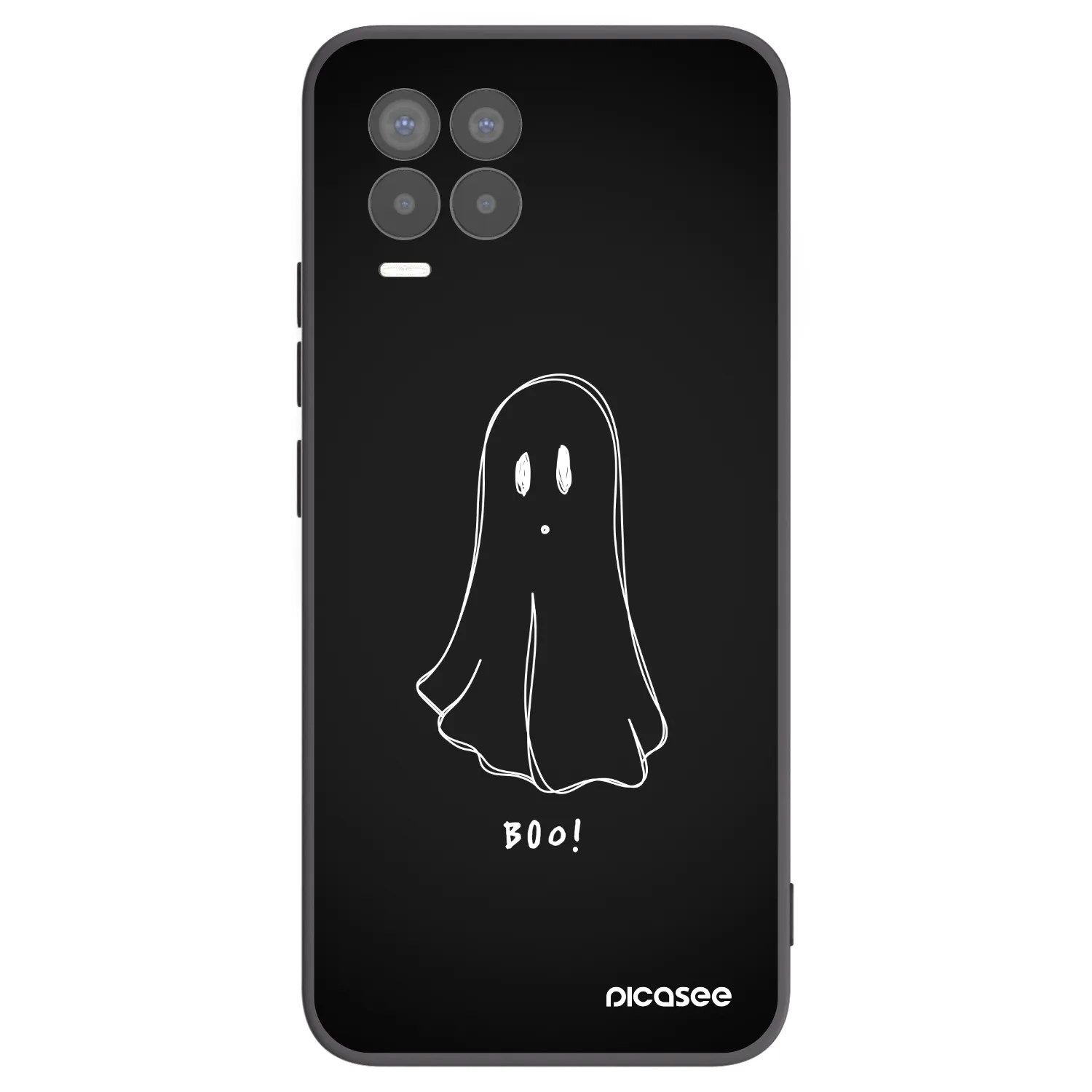 Picasee Μαύρη θήκη σιλικόνης για Realme 8 Pro - Ghost 2