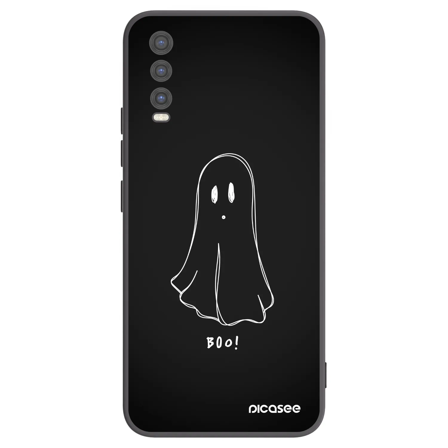 Picasee Μαύρη θήκη σιλικόνης για Vivo Y20s - Ghost 2