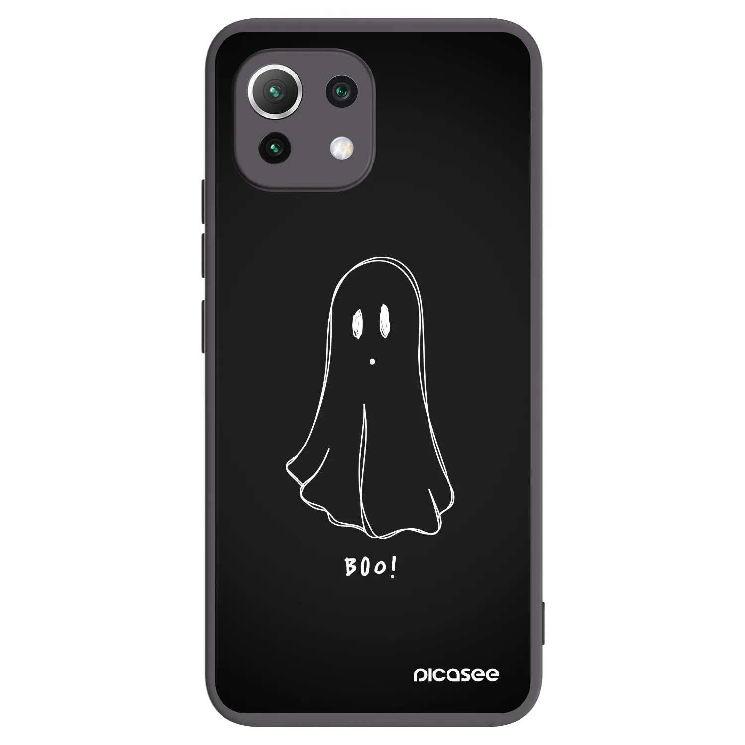 Picasee Μαύρη θήκη σιλικόνης για Xiaomi 11 Lite 5G NE - Ghost 2