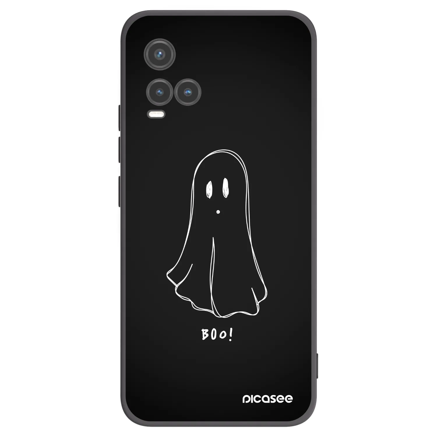 Picasee Μαύρη θήκη σιλικόνης για Vivo Y33s - Ghost 2