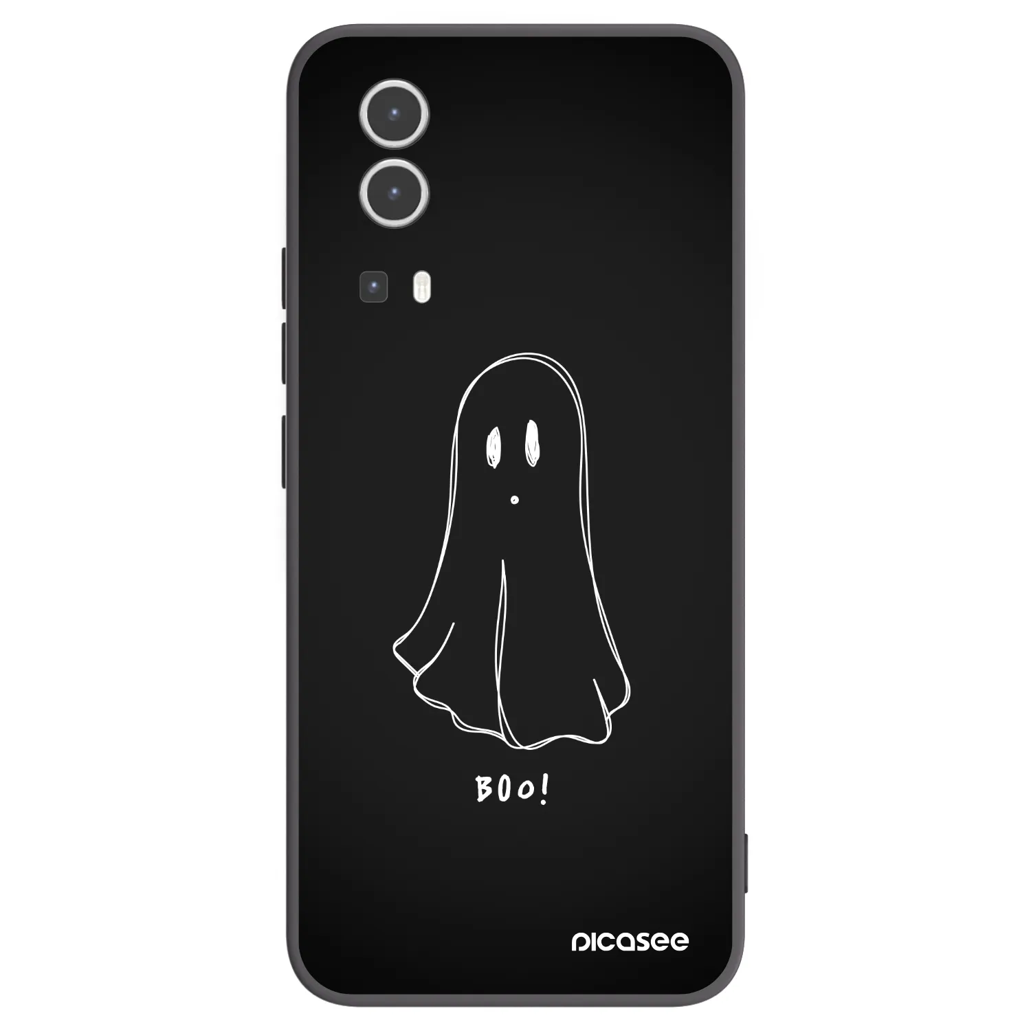 Picasee Μαύρη θήκη σιλικόνης για Vivo Y72 5G - Ghost 2