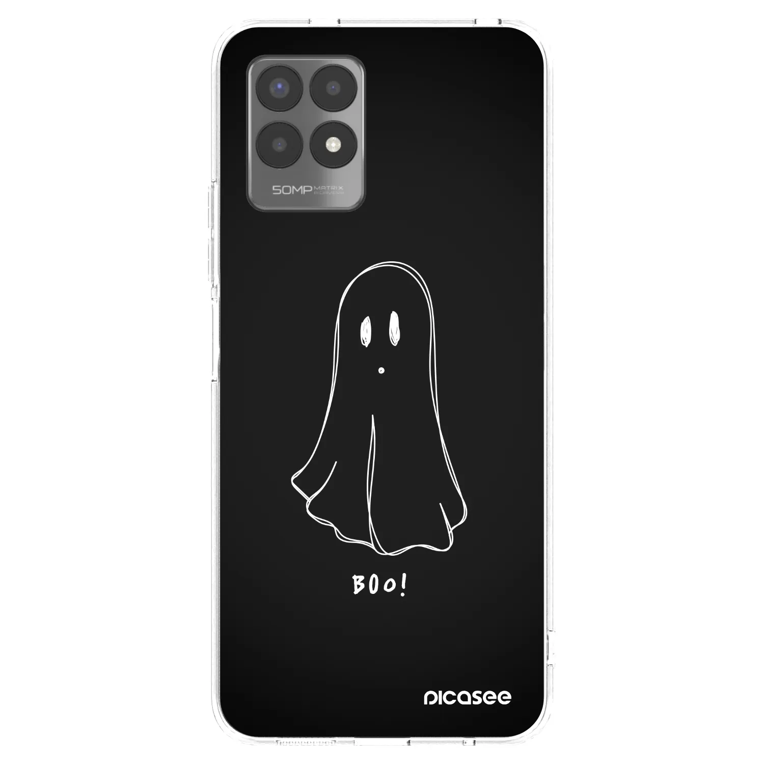 Picasee διαφανής θήκη σιλικόνης Realme 8i - Ghost 2