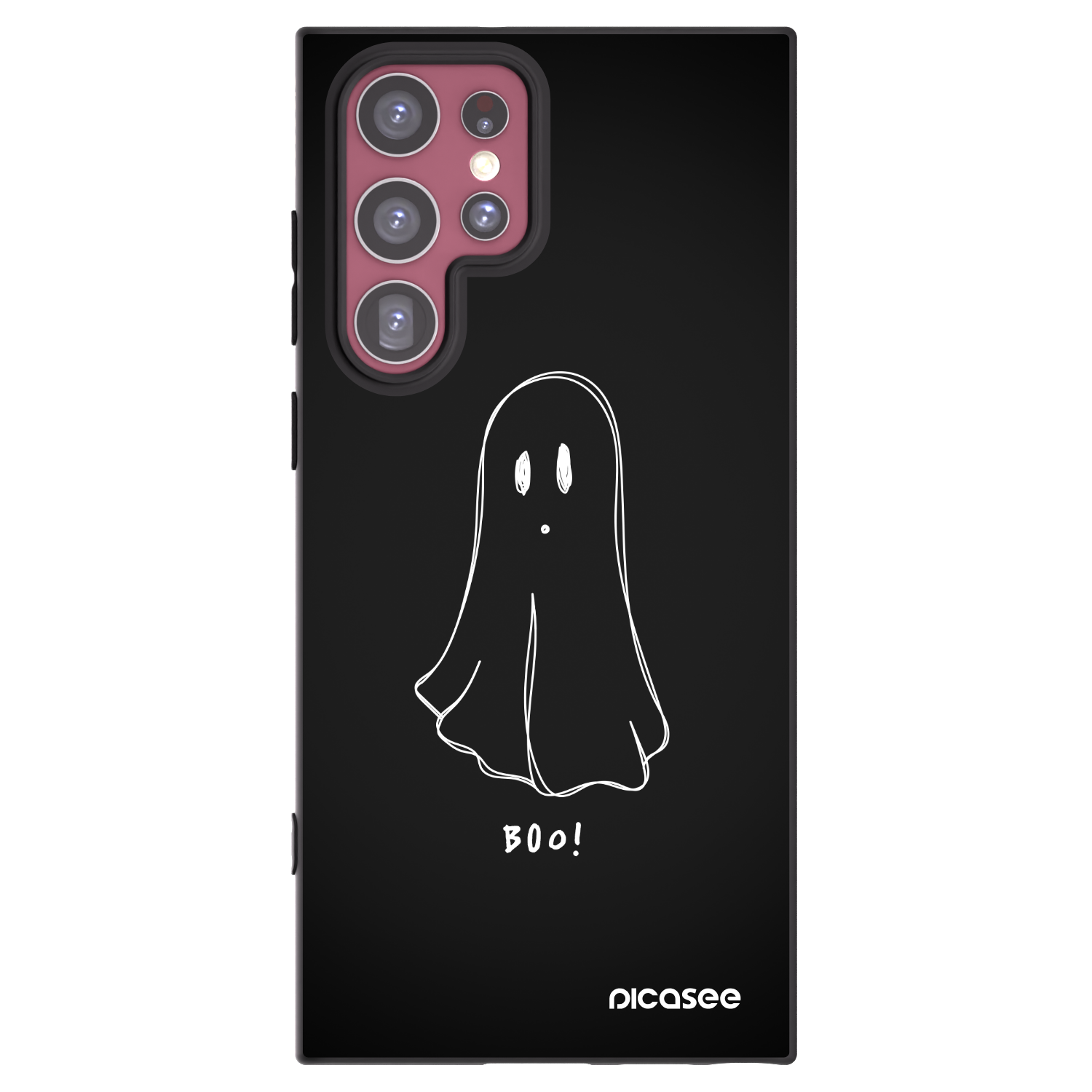 Picasee Μαύρη θήκη σιλικόνης για Samsung Galaxy S22 Ultra 5G - Ghost 2
