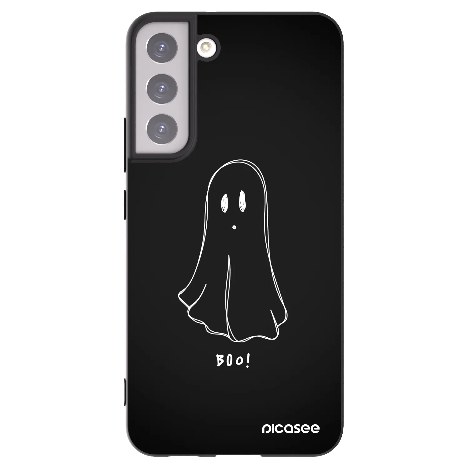 Picasee Μαύρη θήκη σιλικόνης για Samsung Galaxy S22+ 5G - Ghost 2