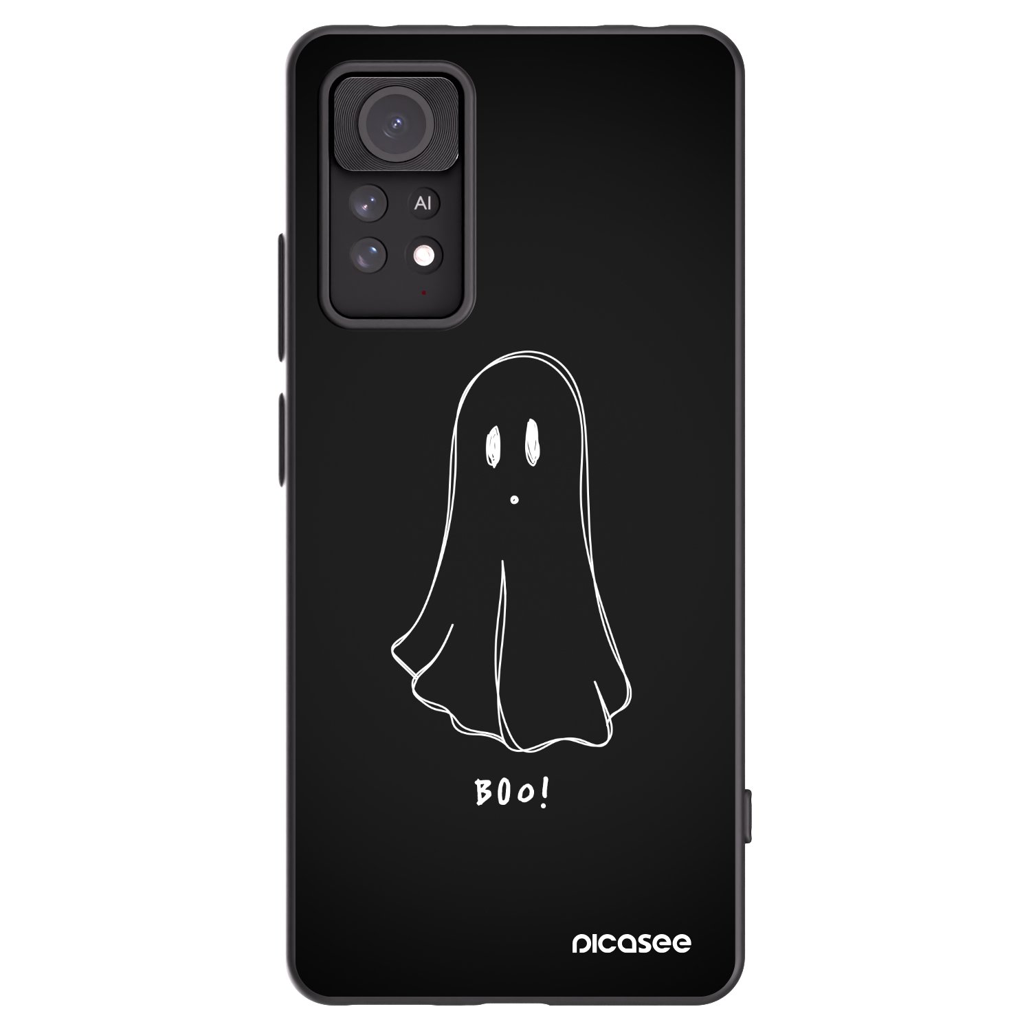 Picasee Μαύρη θήκη σιλικόνης για Xiaomi Redmi Note 11 Pro 5G - Ghost 2