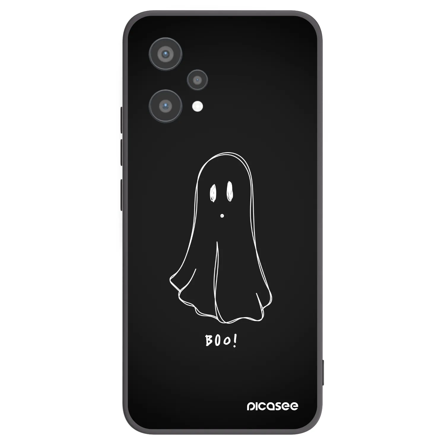 Picasee Μαύρη θήκη σιλικόνης για Realme 9 Pro 5G - Ghost 2