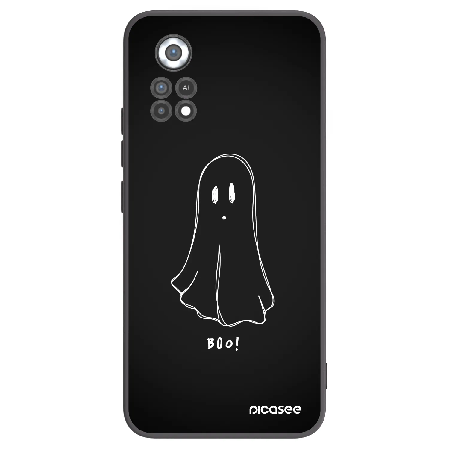 Picasee Μαύρη θήκη σιλικόνης για Xiaomi Poco X4 Pro 5G - Ghost 2