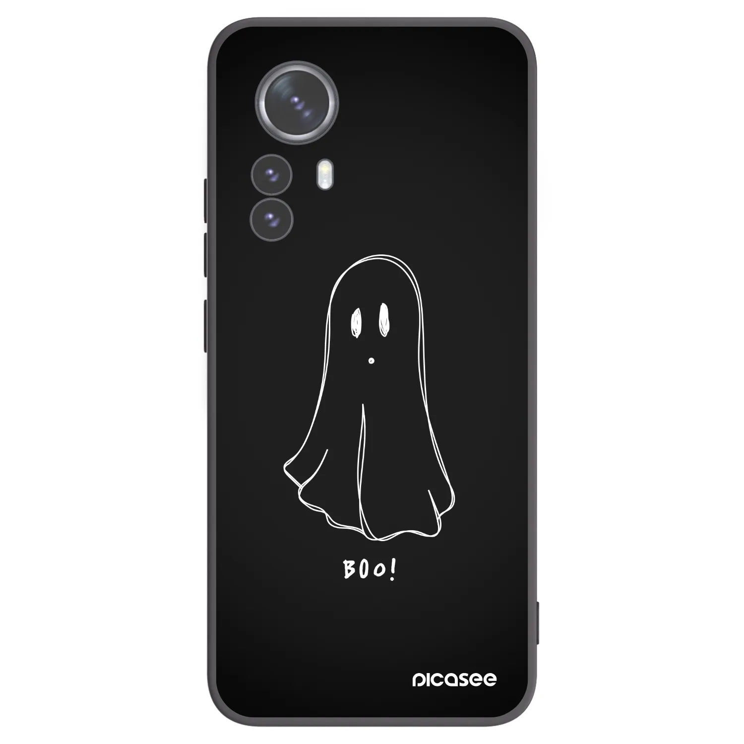 Picasee Μαύρη θήκη σιλικόνης για Xiaomi 12 Pro - Ghost 2