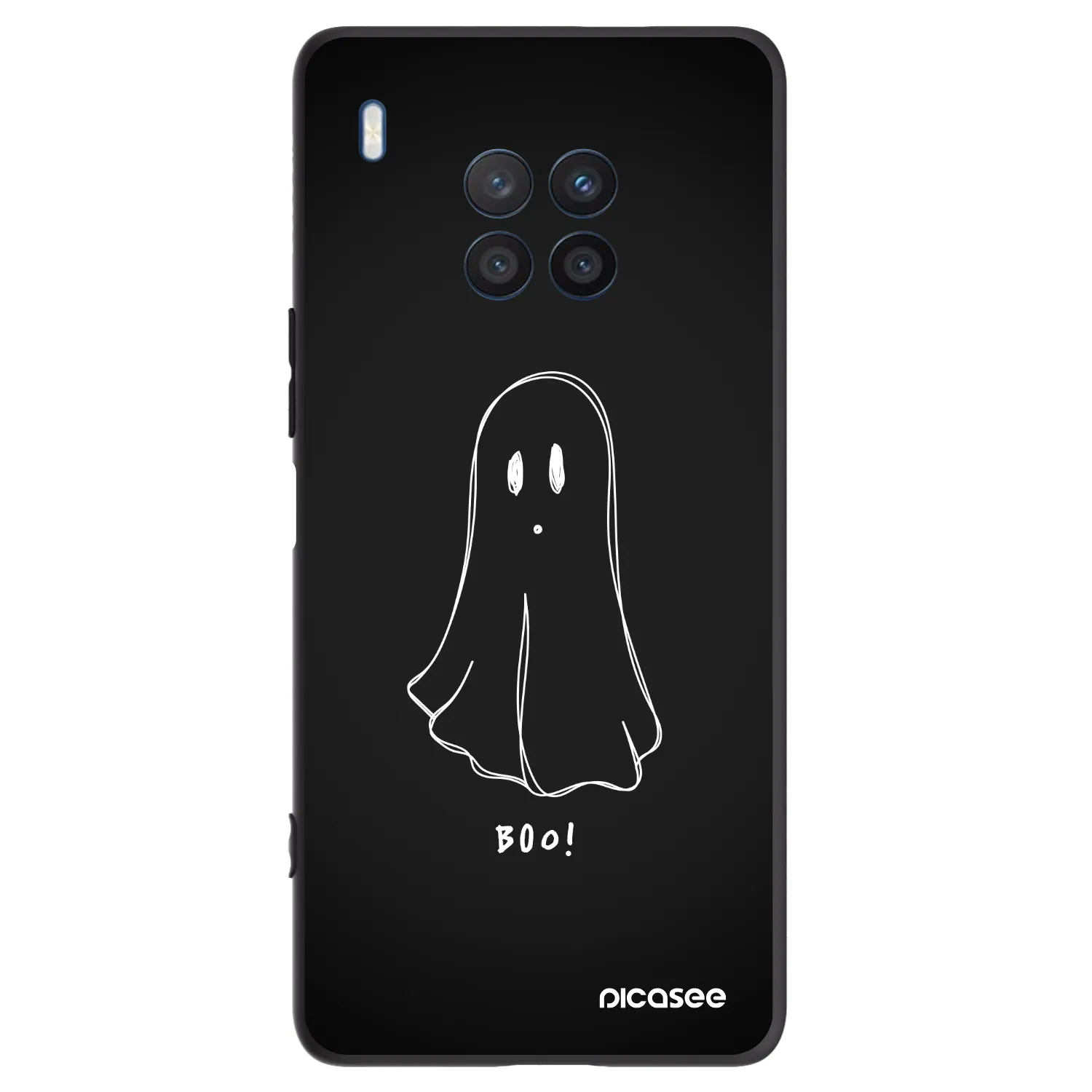 Picasee Μαύρη θήκη σιλικόνης για Honor 50 Lite - Ghost 2