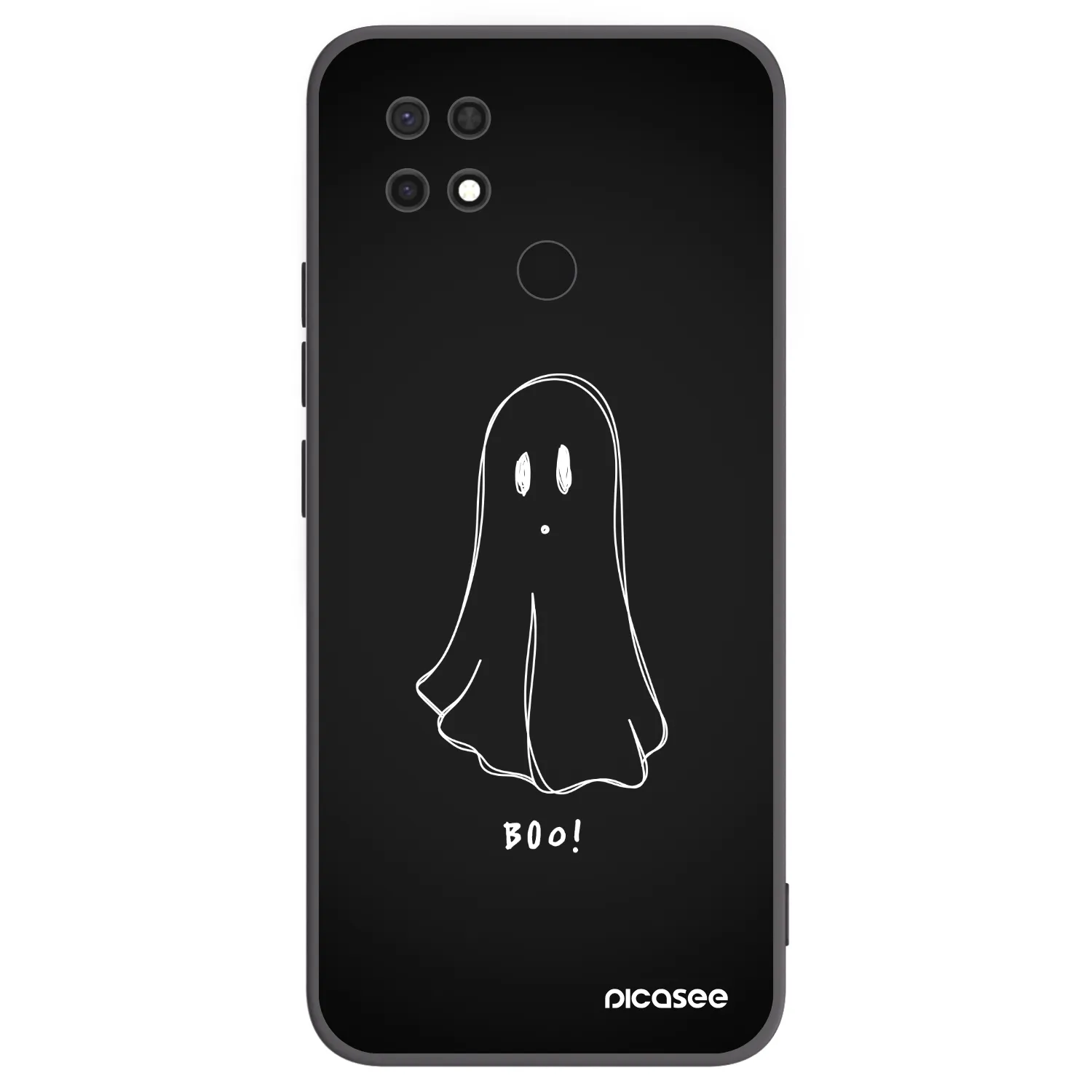 Picasee Μαύρη θήκη σιλικόνης για Xiaomi Redmi 10C - Ghost 2