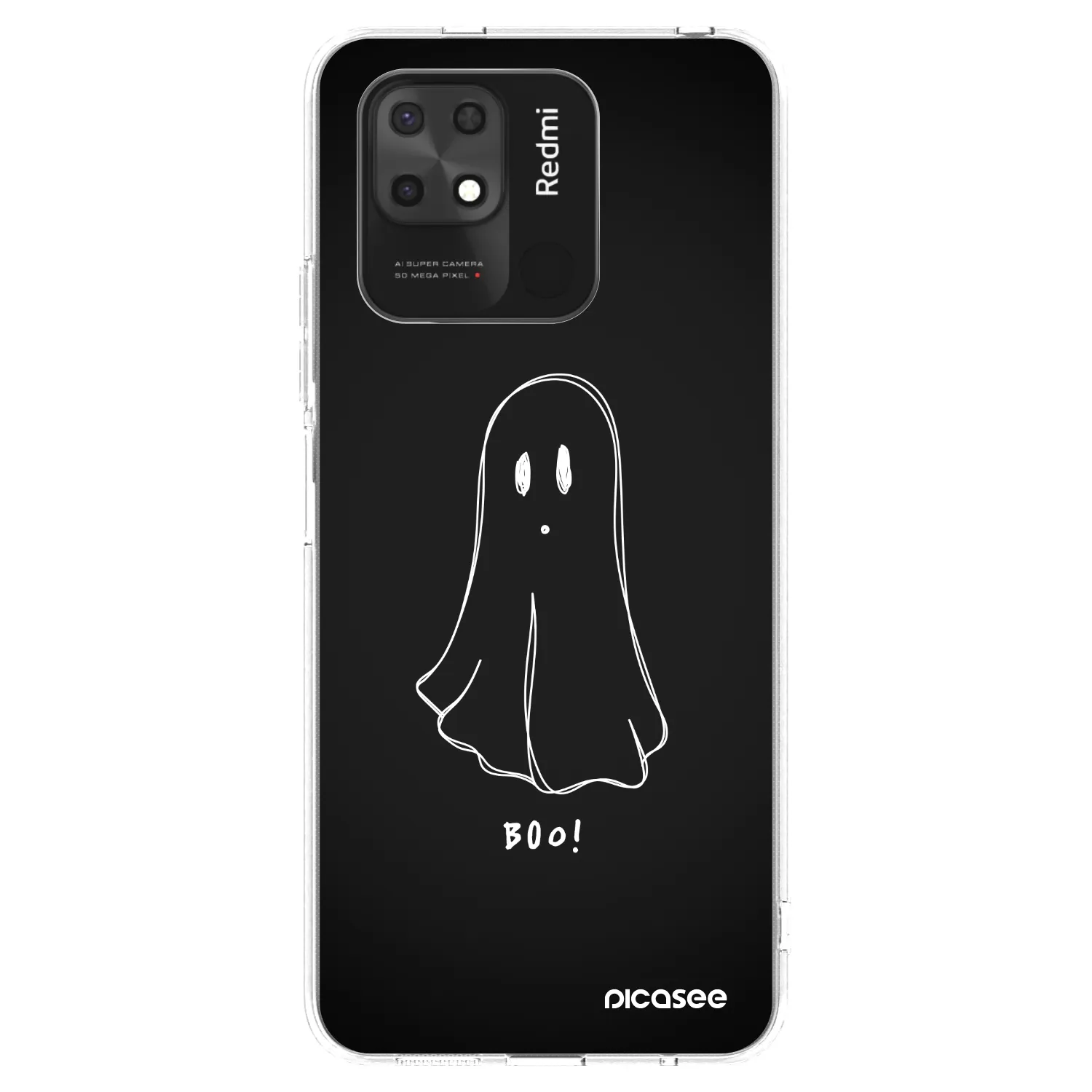 Picasee διαφανής θήκη σιλικόνης Xiaomi Redmi 10C - Ghost 2