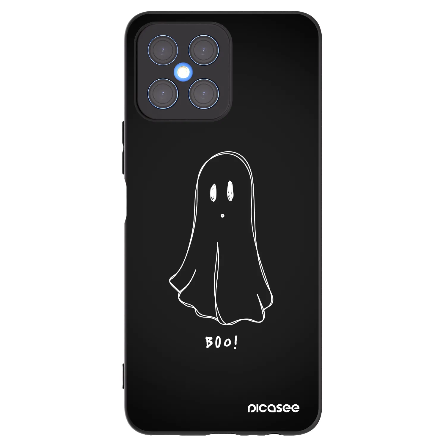 Picasee Μαύρη θήκη σιλικόνης για Honor X8 4G - Ghost 2