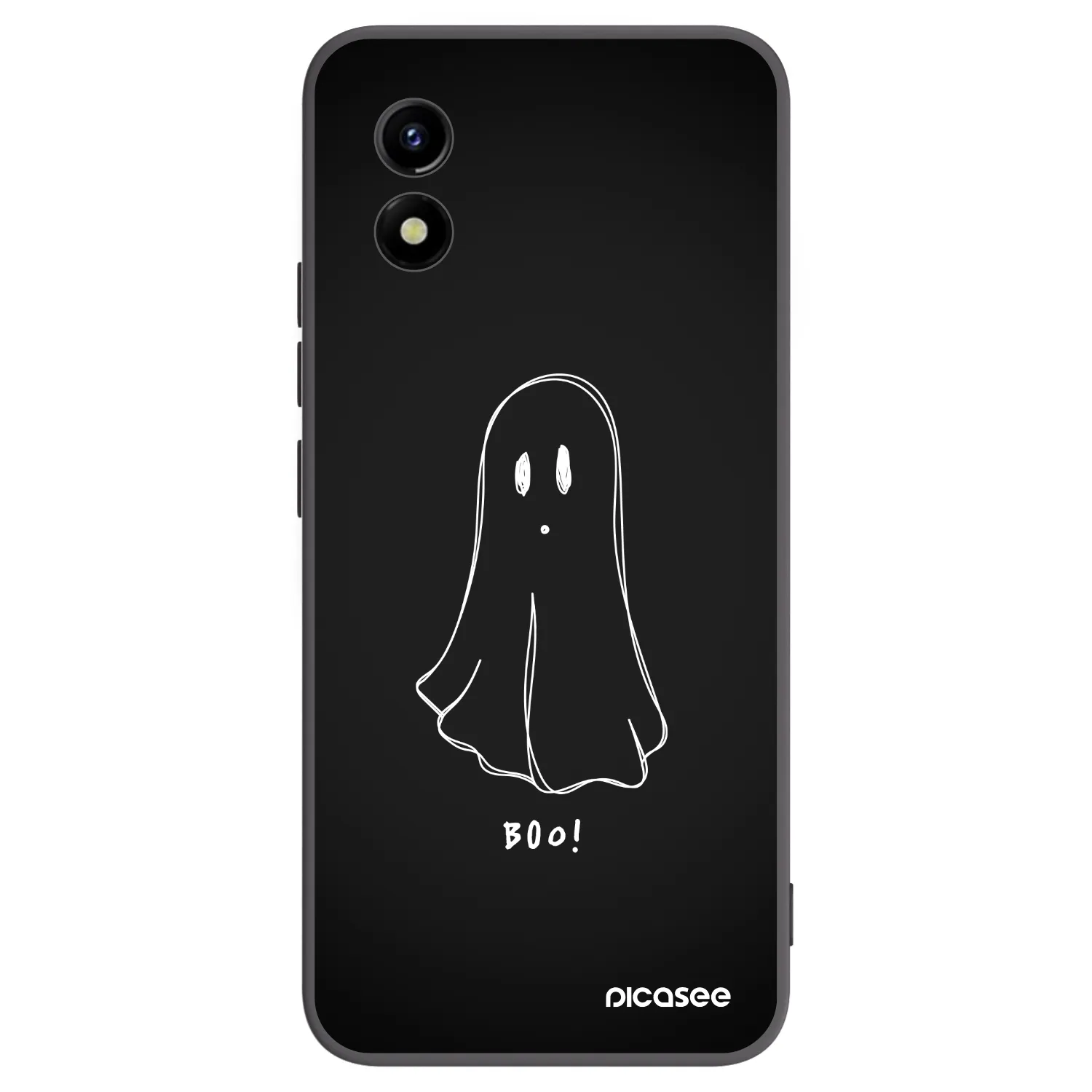 Picasee Μαύρη θήκη σιλικόνης για Vivo Y01 - Ghost 2