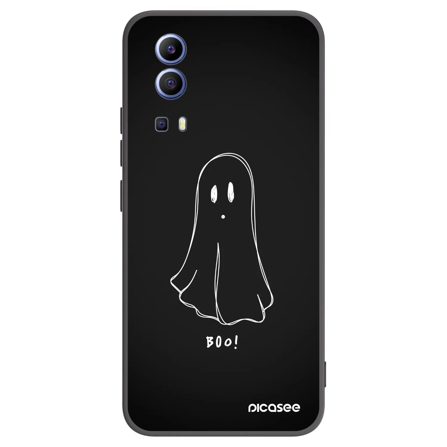 Picasee Μαύρη θήκη σιλικόνης για Vivo Y52 5G - Ghost 2