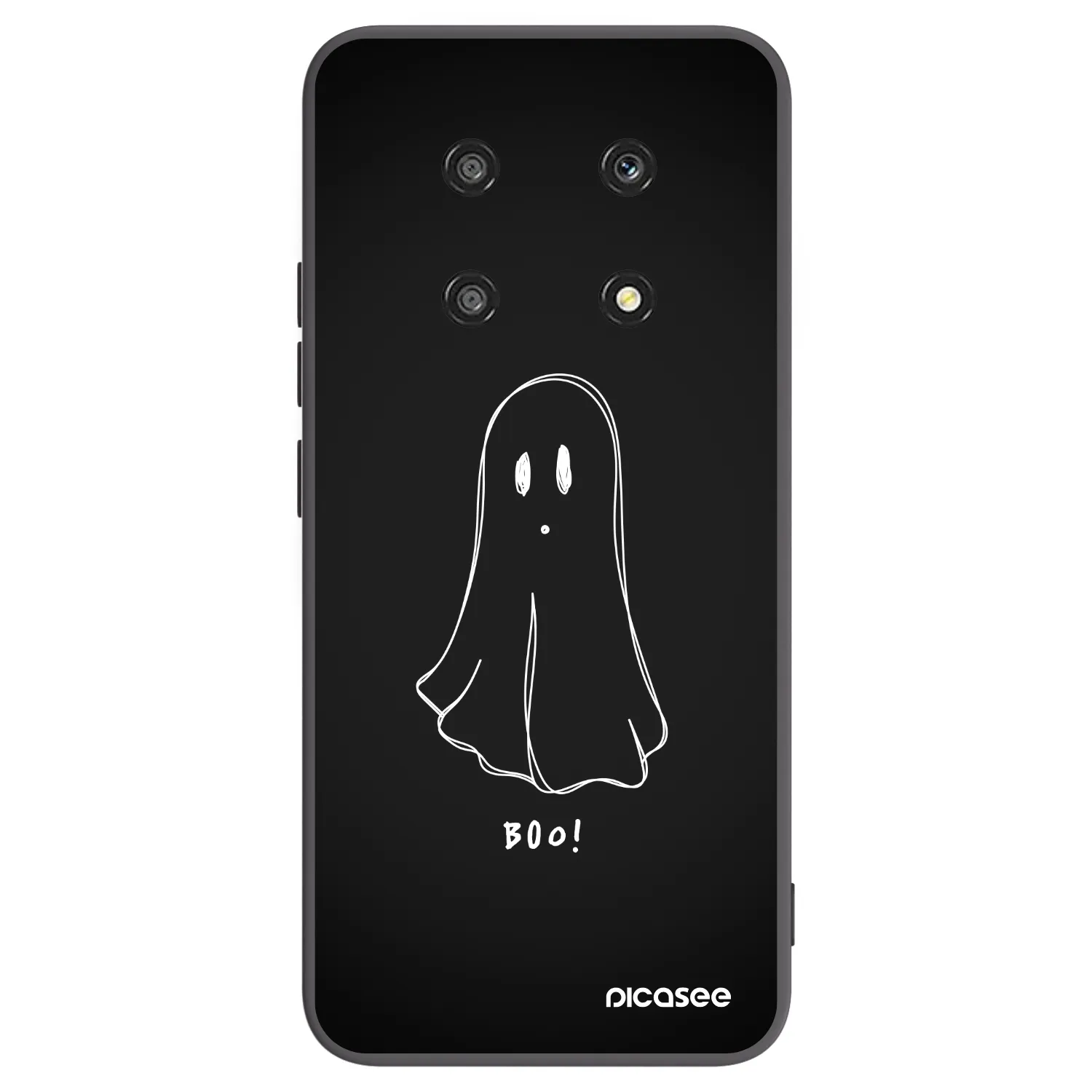 Picasee Μαύρη θήκη σιλικόνης για Honor Magic4 Lite 5G - Ghost 2