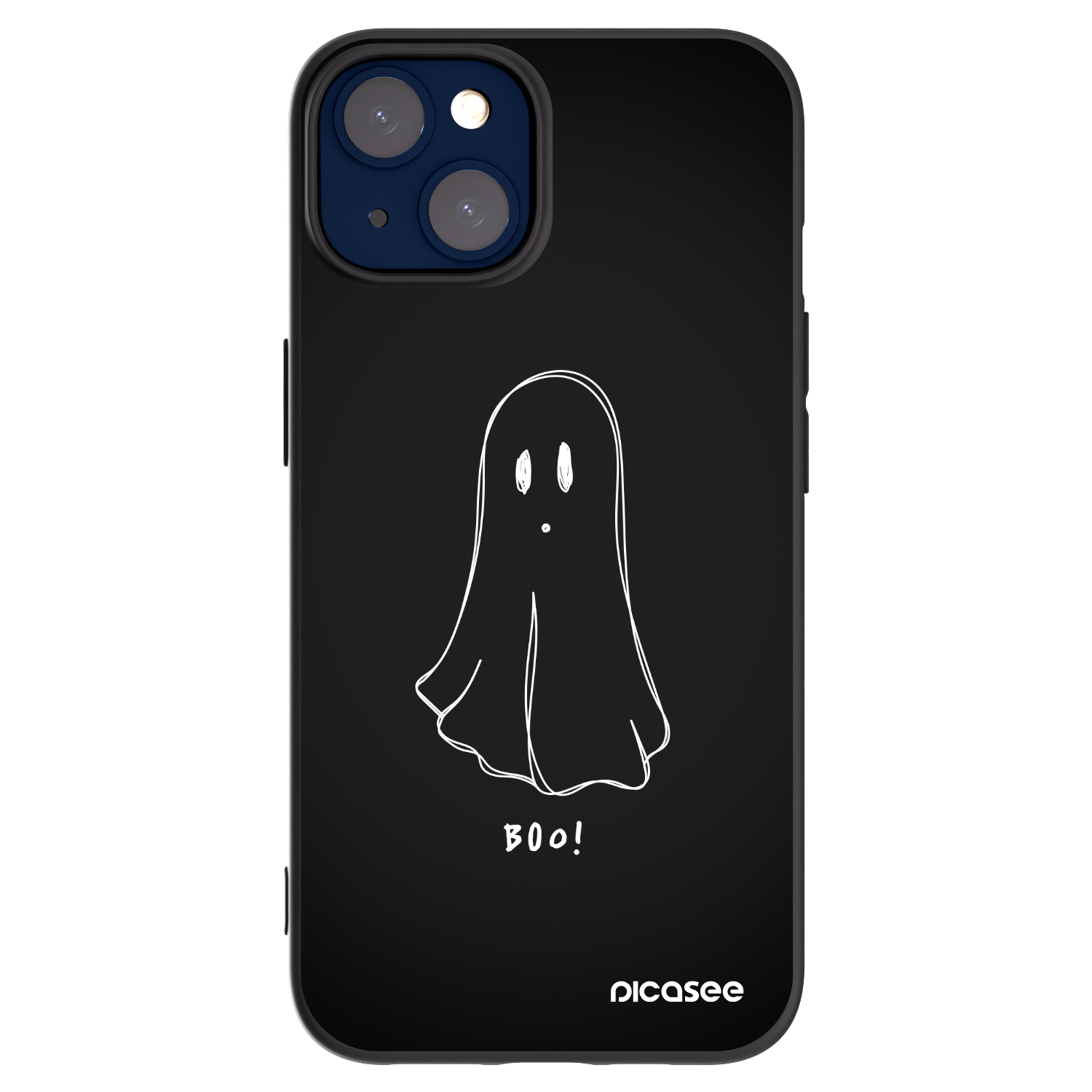 Picasee Μαύρη θήκη σιλικόνης για Apple iPhone 14 - Ghost 2